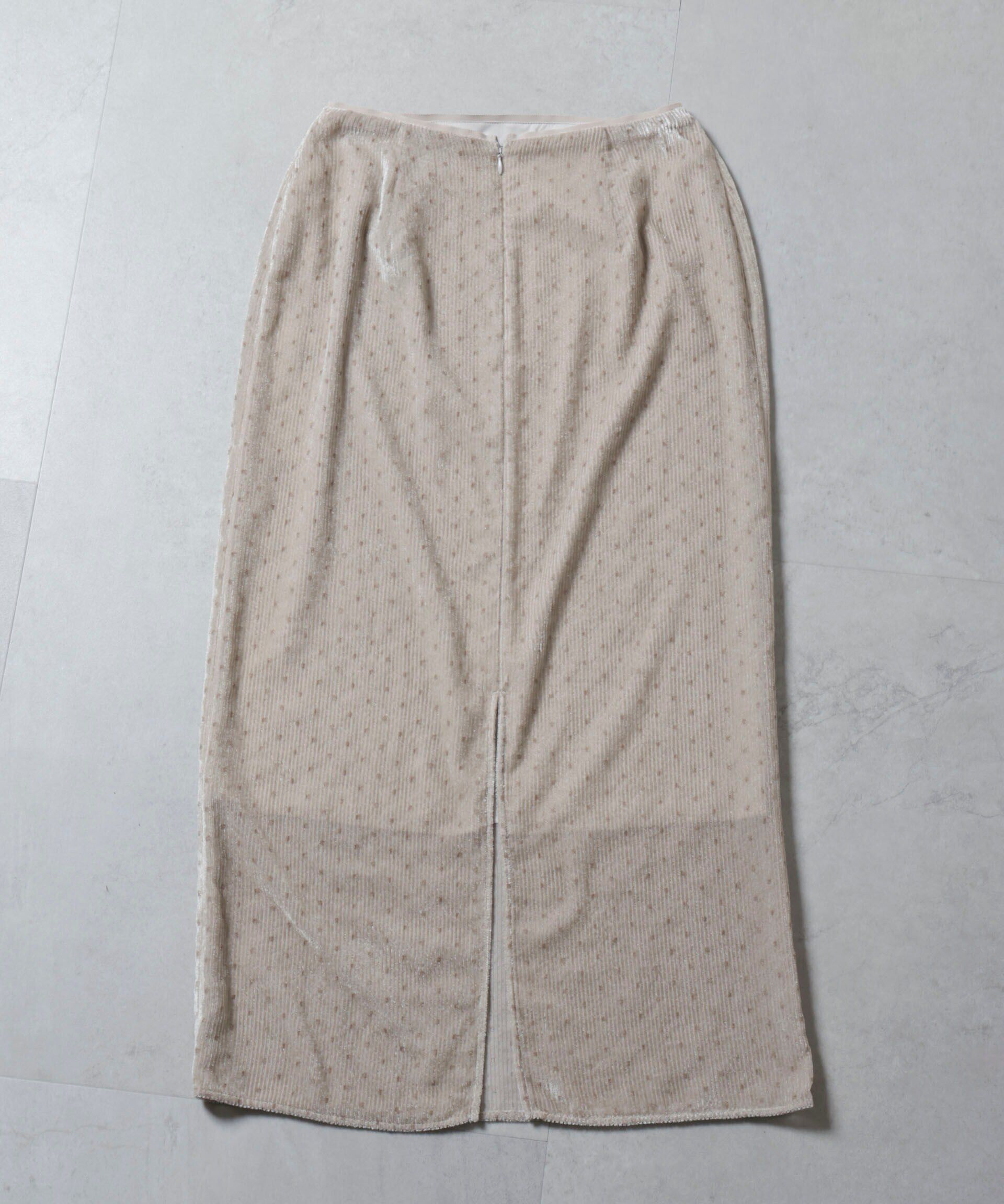 nano･universe「ストライプベロアIラインスカート」|スカート|