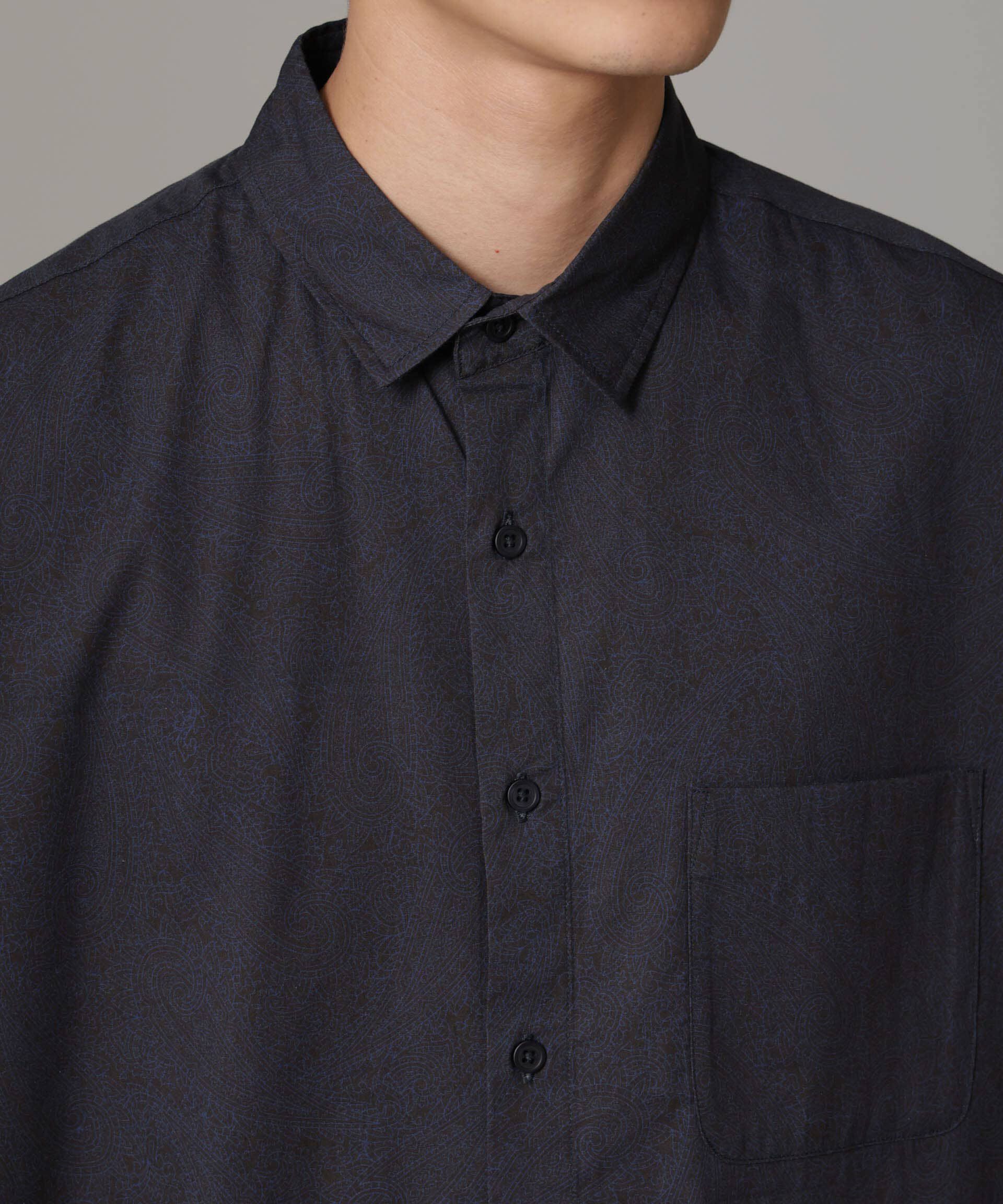 nano･universe「ペイズリーリラックスシャツ 半袖」|シャツ・ブラウス|