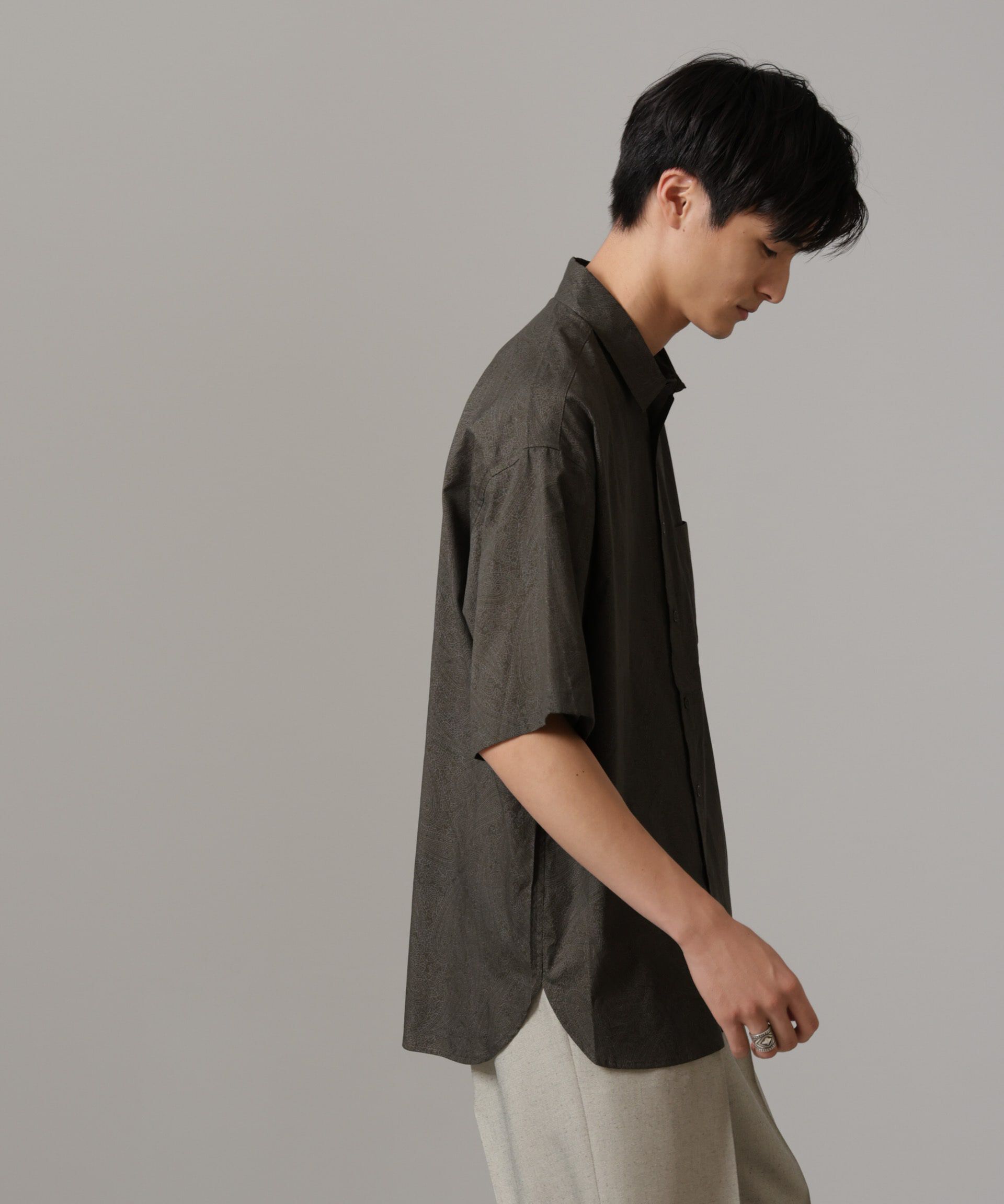 nano･universe「ペイズリーリラックスシャツ 半袖」|シャツ・ブラウス|