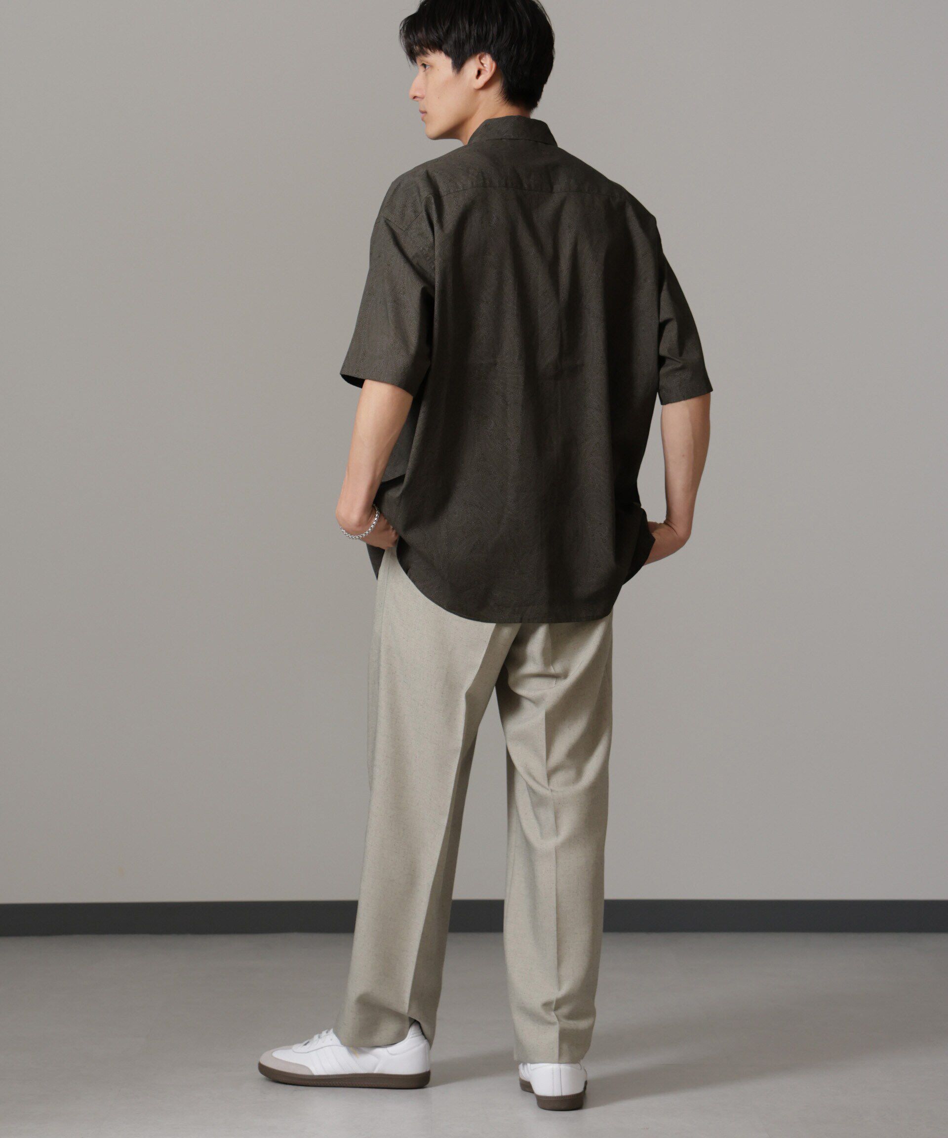 nano･universe「ペイズリーリラックスシャツ 半袖」|シャツ・ブラウス|