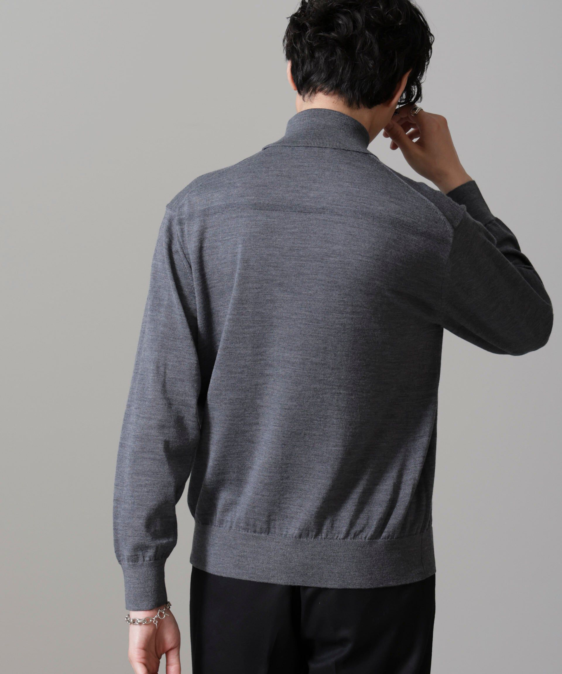 nano･universe「「毛玉レスニット」 ファインゲージタートルネック」|ニット・セーター|