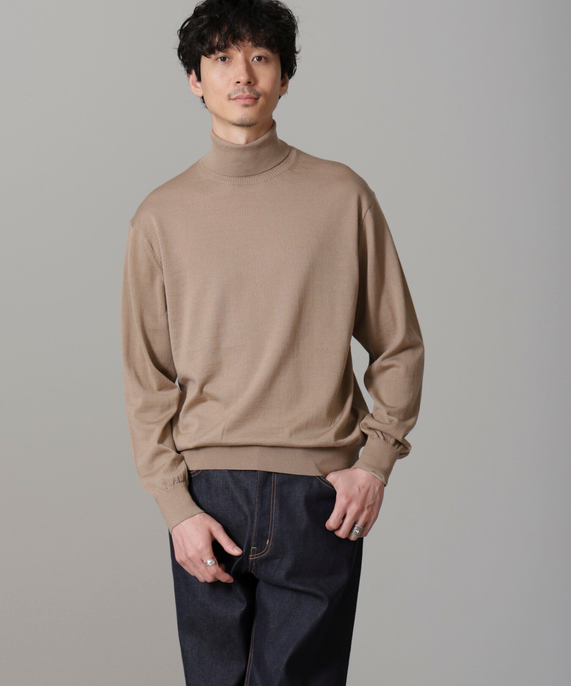 nano･universe「「毛玉レスニット」 ファインゲージタートルネック」|ニット・セーター|