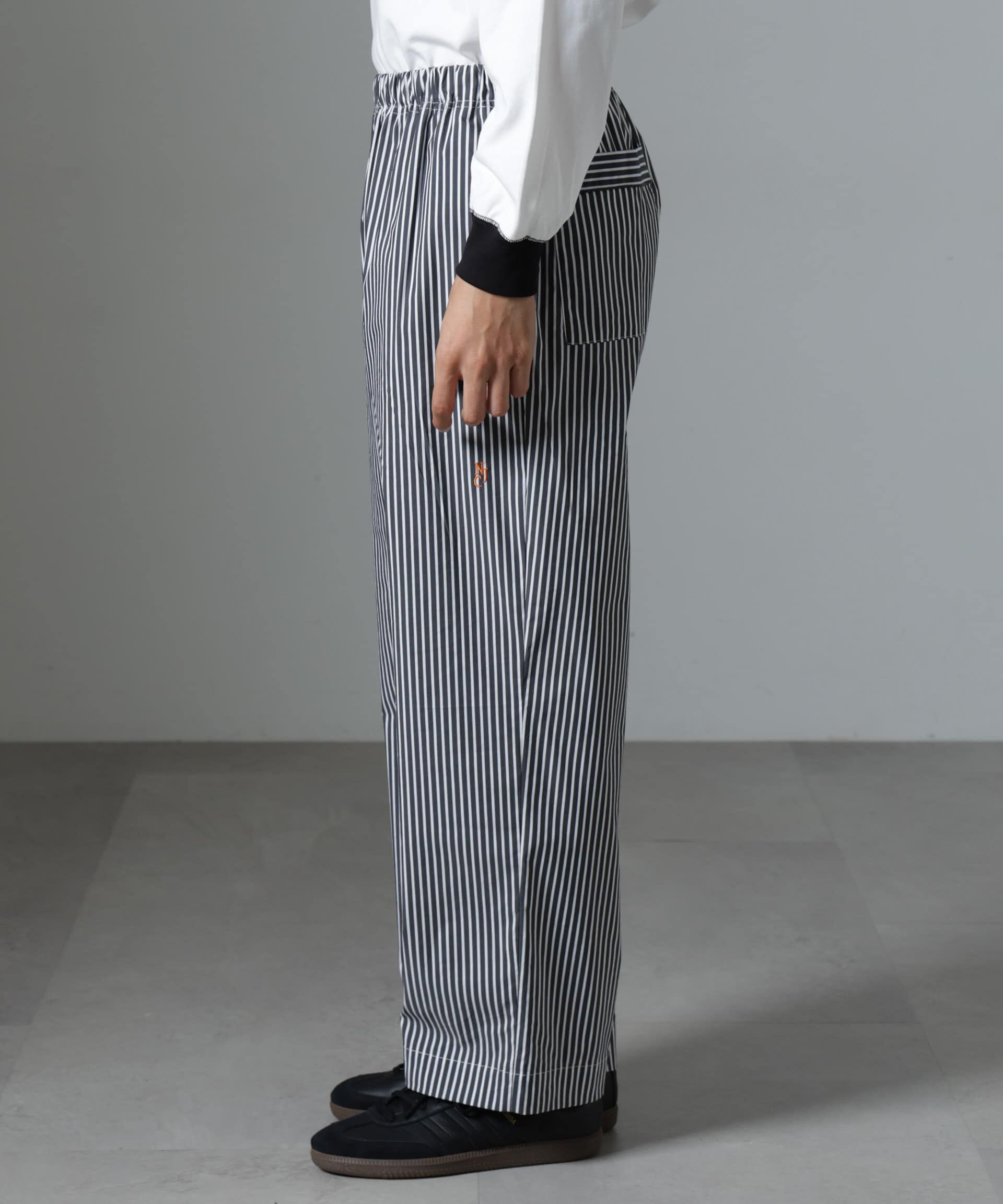 nano･universe「｢NJ/CLUB｣HOMESTOCK ストライプパンツ」|チノ|