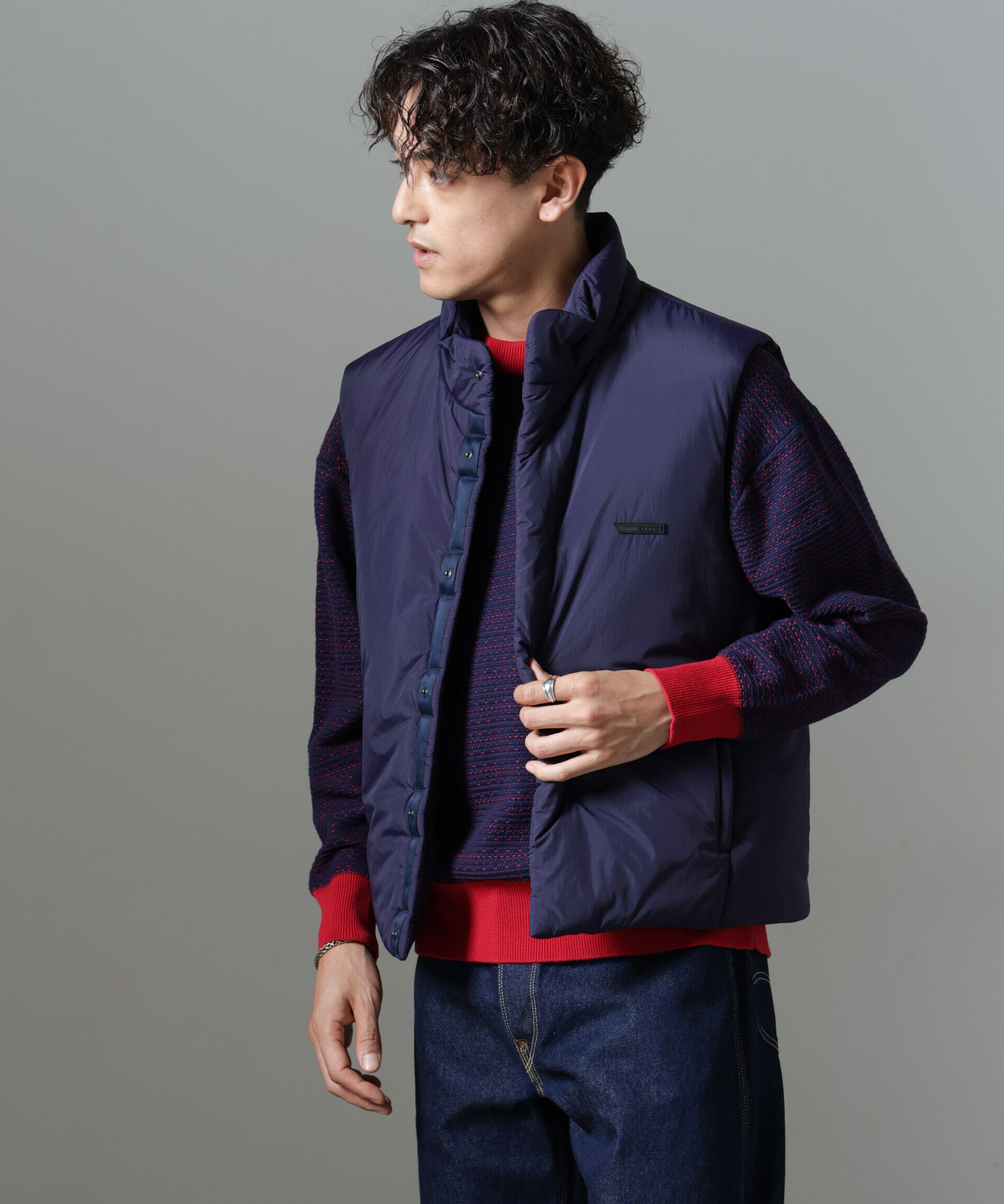 nano･universe「「NJ/CLUB」PARKSTOCK  中綿ベスト」|ブルゾン・スタジャン|