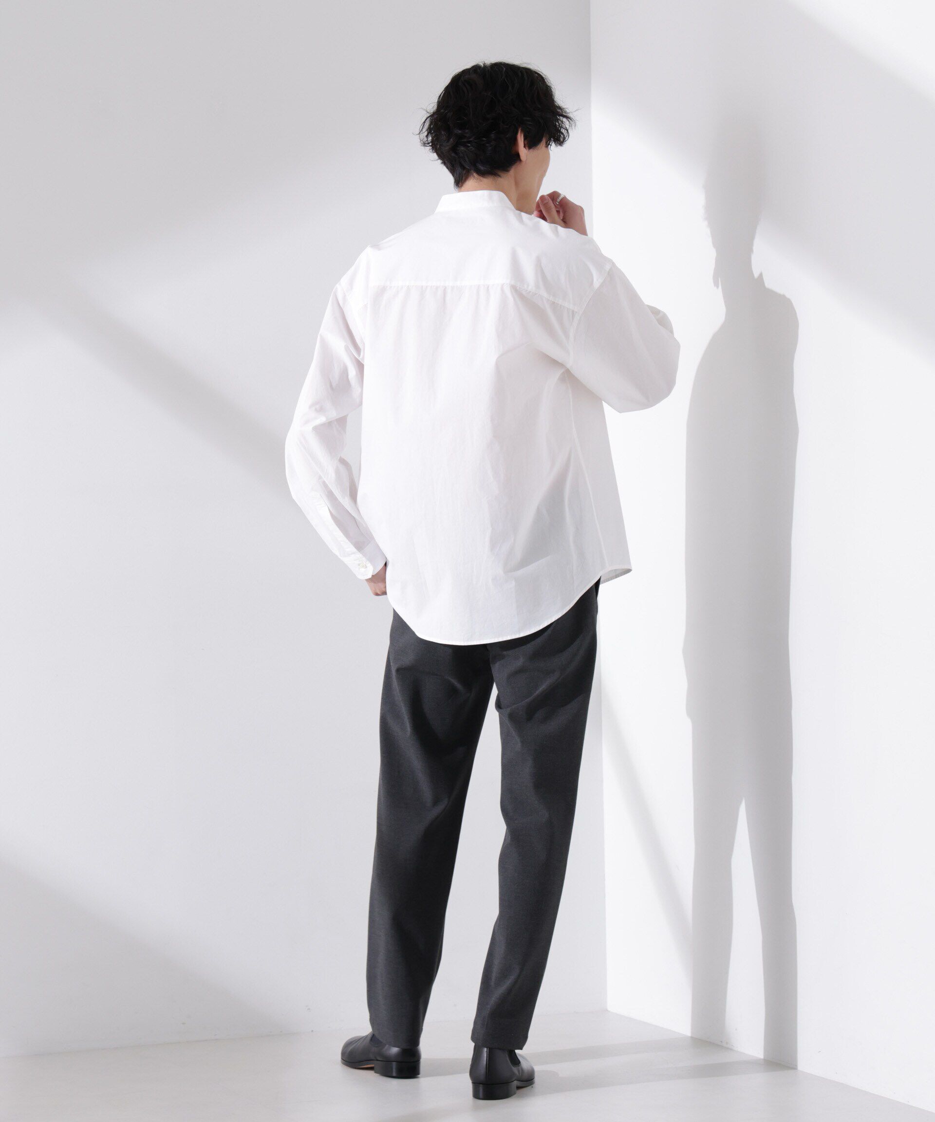 nano･universe「「大人のワイドシャツ」バンドカラー 長袖」|シャツ・ブラウス|