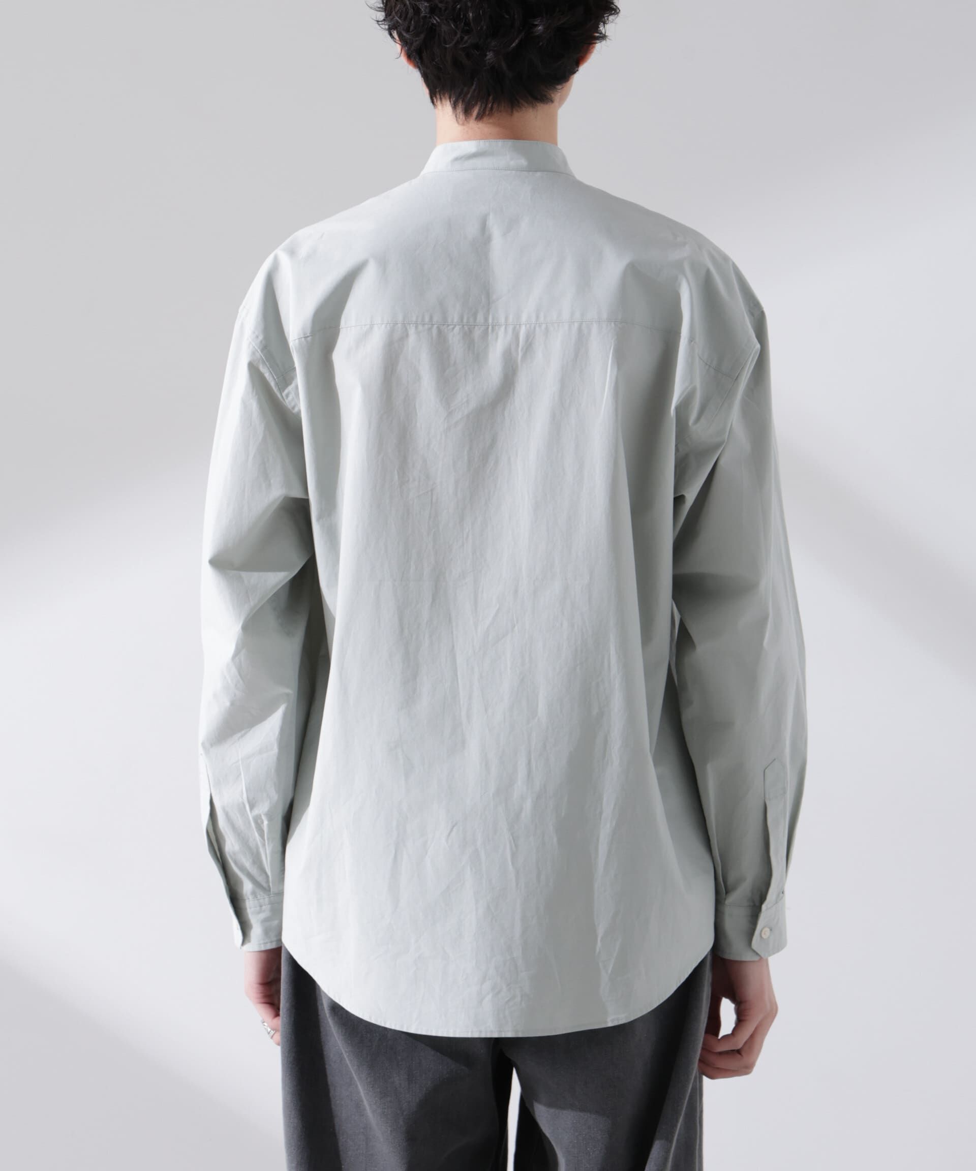 nano･universe「「大人のワイドシャツ」バンドカラー 長袖」|シャツ・ブラウス|