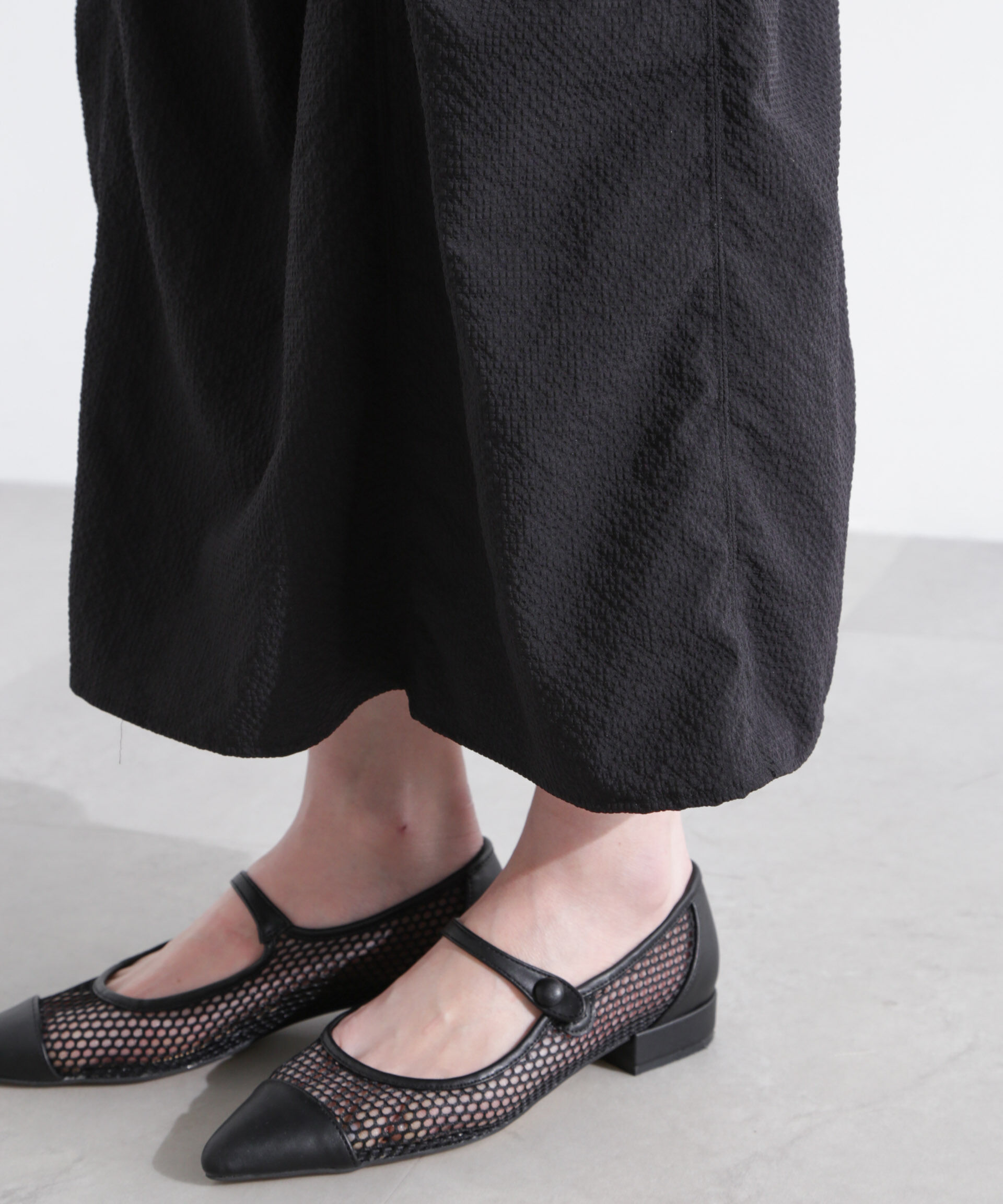 nano･universe「ギャザー切り替えサッカースカート」|スカート|