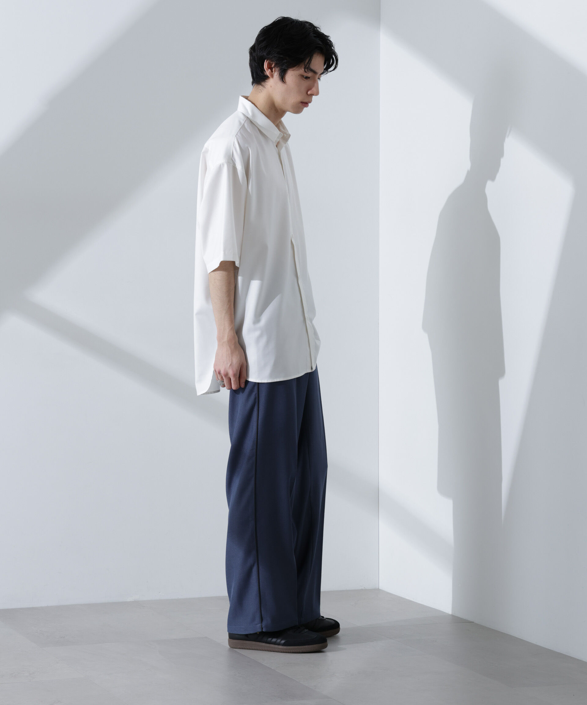 nano･universe「ビッグドレープシャツ 半袖」|シャツ・ブラウス|