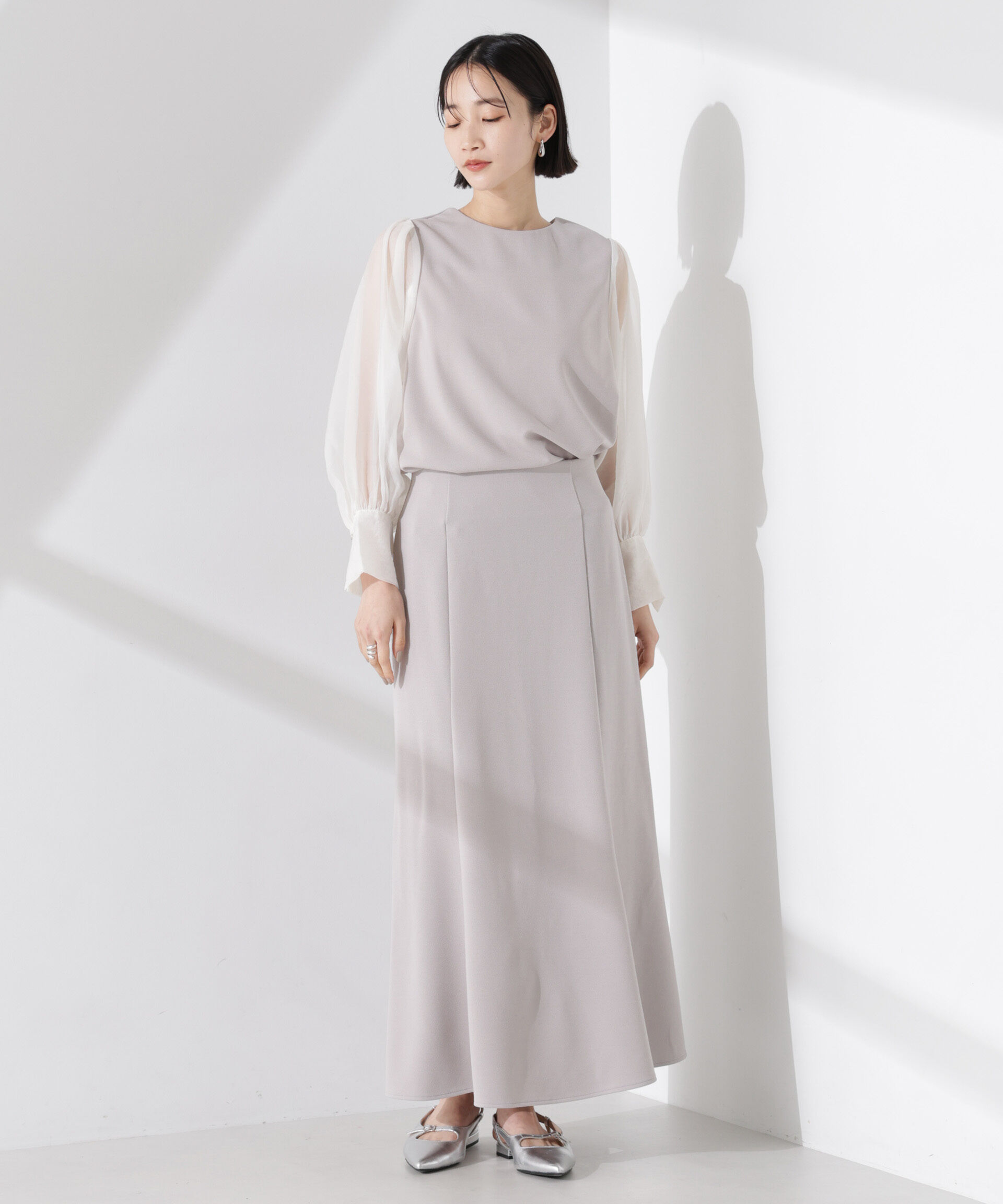 nano･universe「ｵｰｶﾞﾝｼﾞｰｽﾘｰﾌﾞｺﾝﾋﾞｶｯﾄｼﾞｮｰｾﾞｯﾄﾄｯﾌﾟｽ(」|Tシャツ・カットソー|