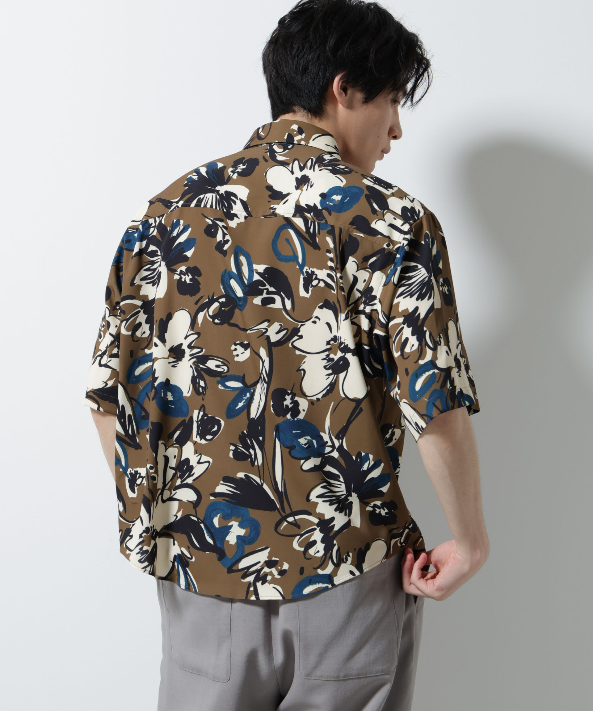 nano･universe「総柄プリントシャツ」|シャツ・ブラウス|