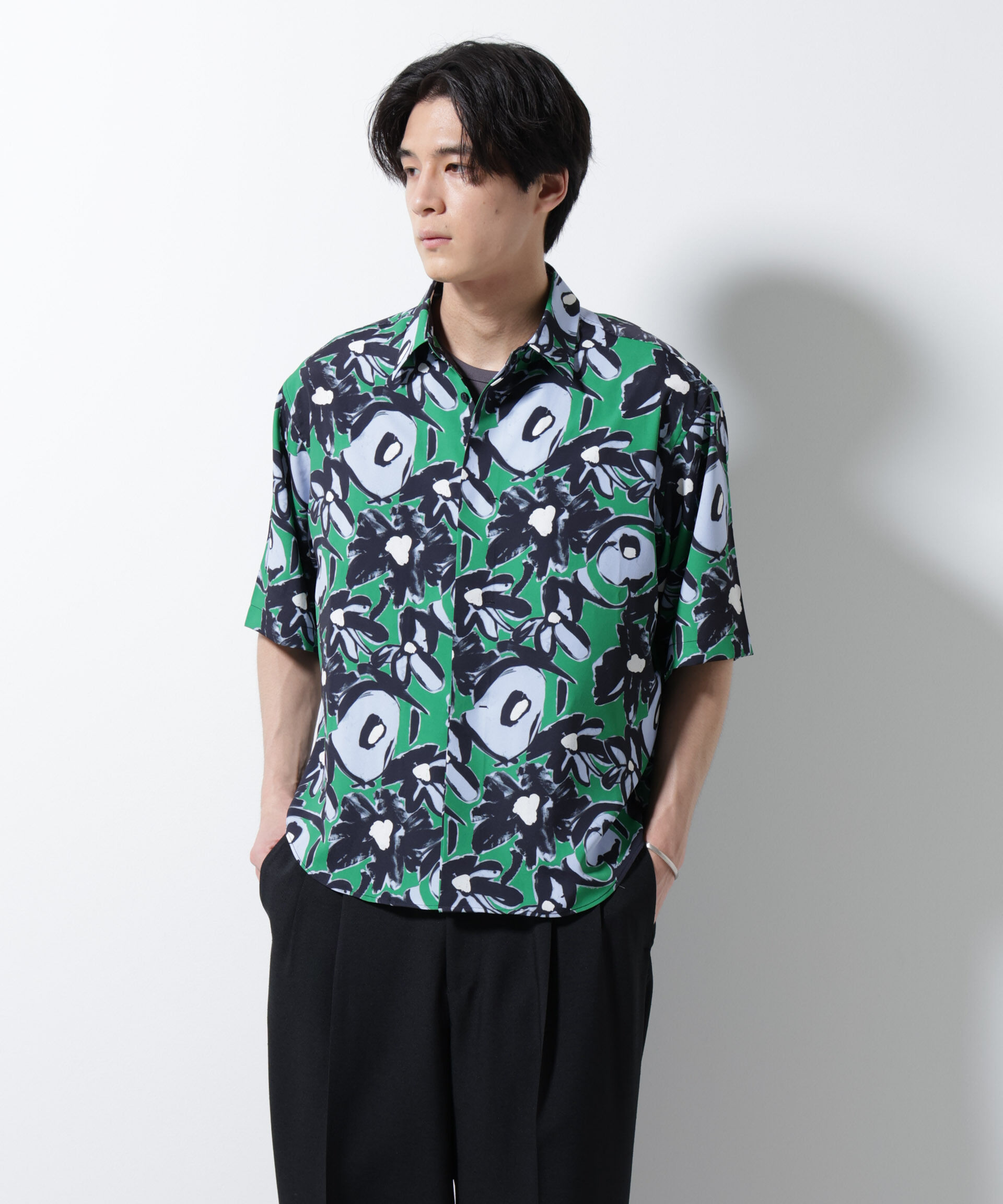 nano･universe「総柄プリントシャツ」|シャツ・ブラウス|