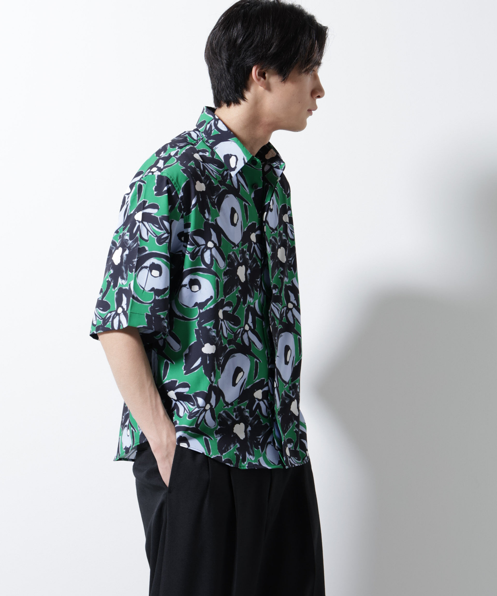nano･universe「総柄プリントシャツ」|シャツ・ブラウス|