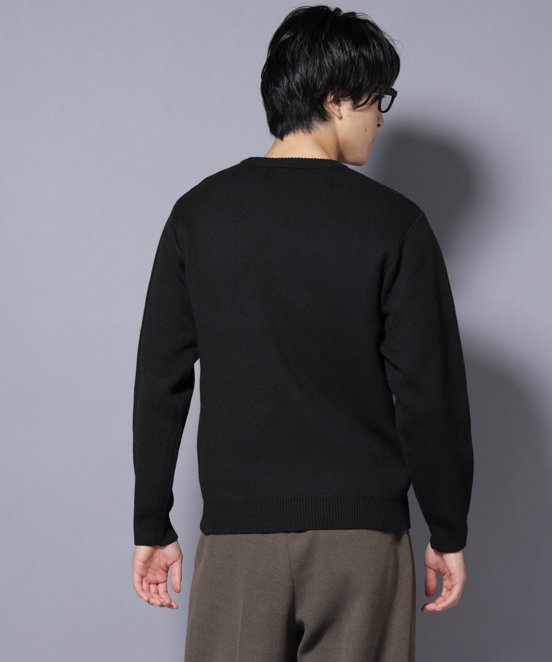 nano･universe「PBTストレッチクルーネックニット」|ニット・セーター|