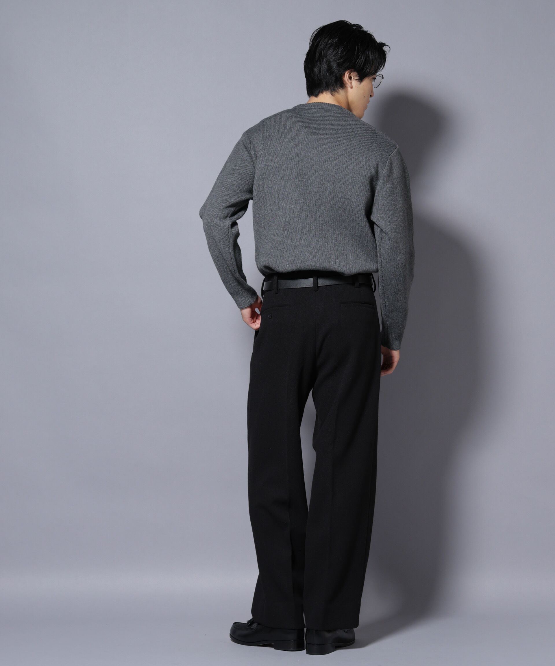 nano･universe「PBTストレッチクルーネックニット」|ニット・セーター|