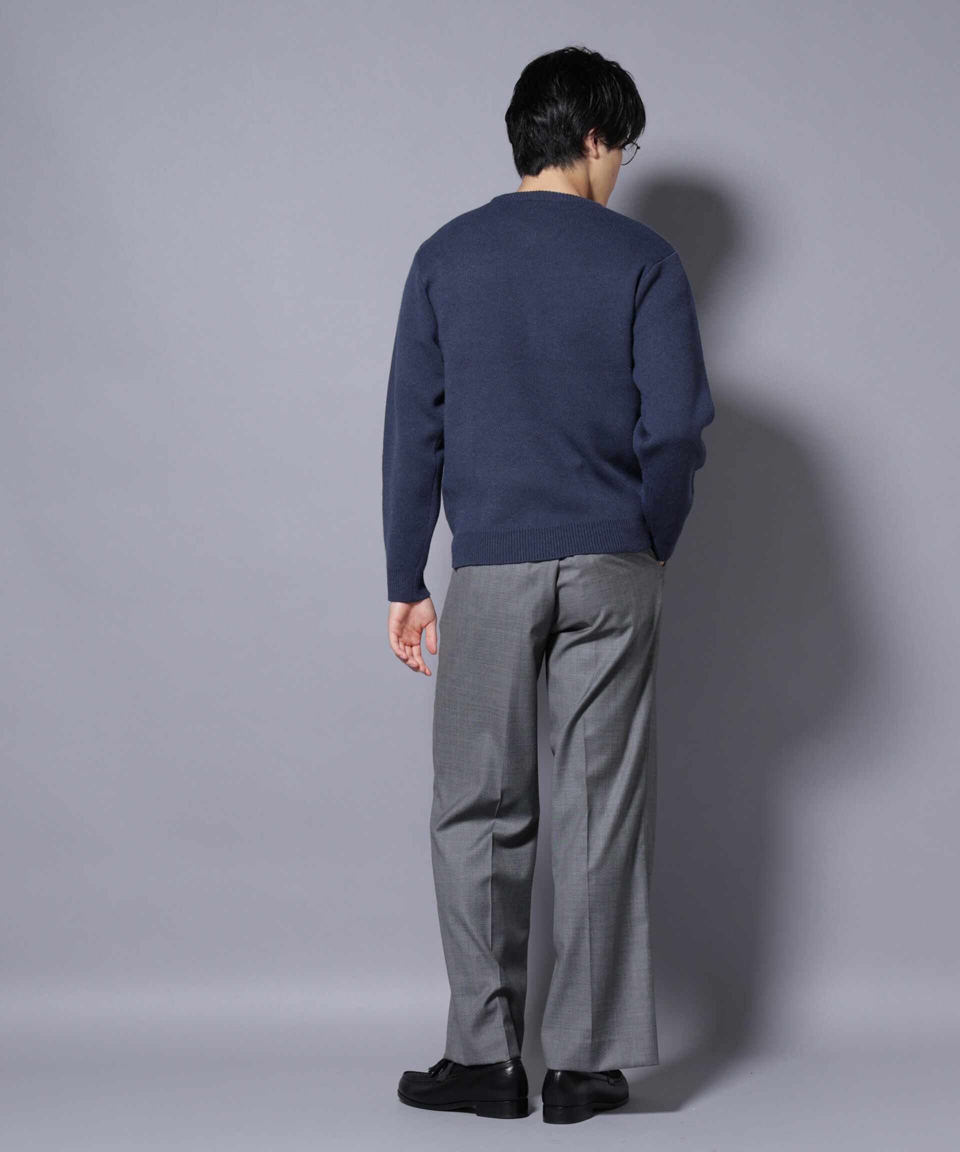 nano･universe「PBTストレッチクルーネックニット」|ニット・セーター|