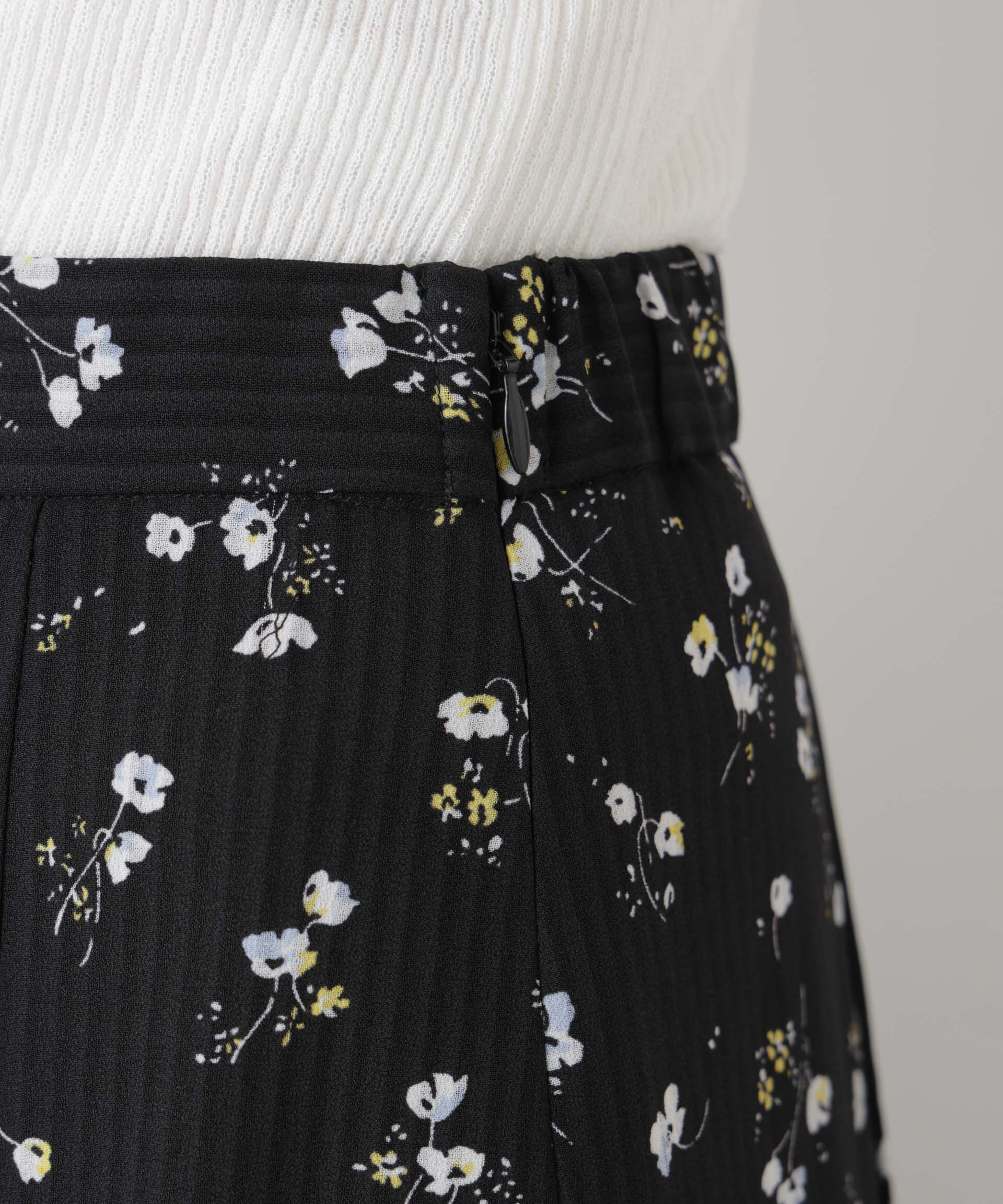 nano･universe「フラワープリントイレヘムタックフレアスカート(セットアップ可)」|スカート|