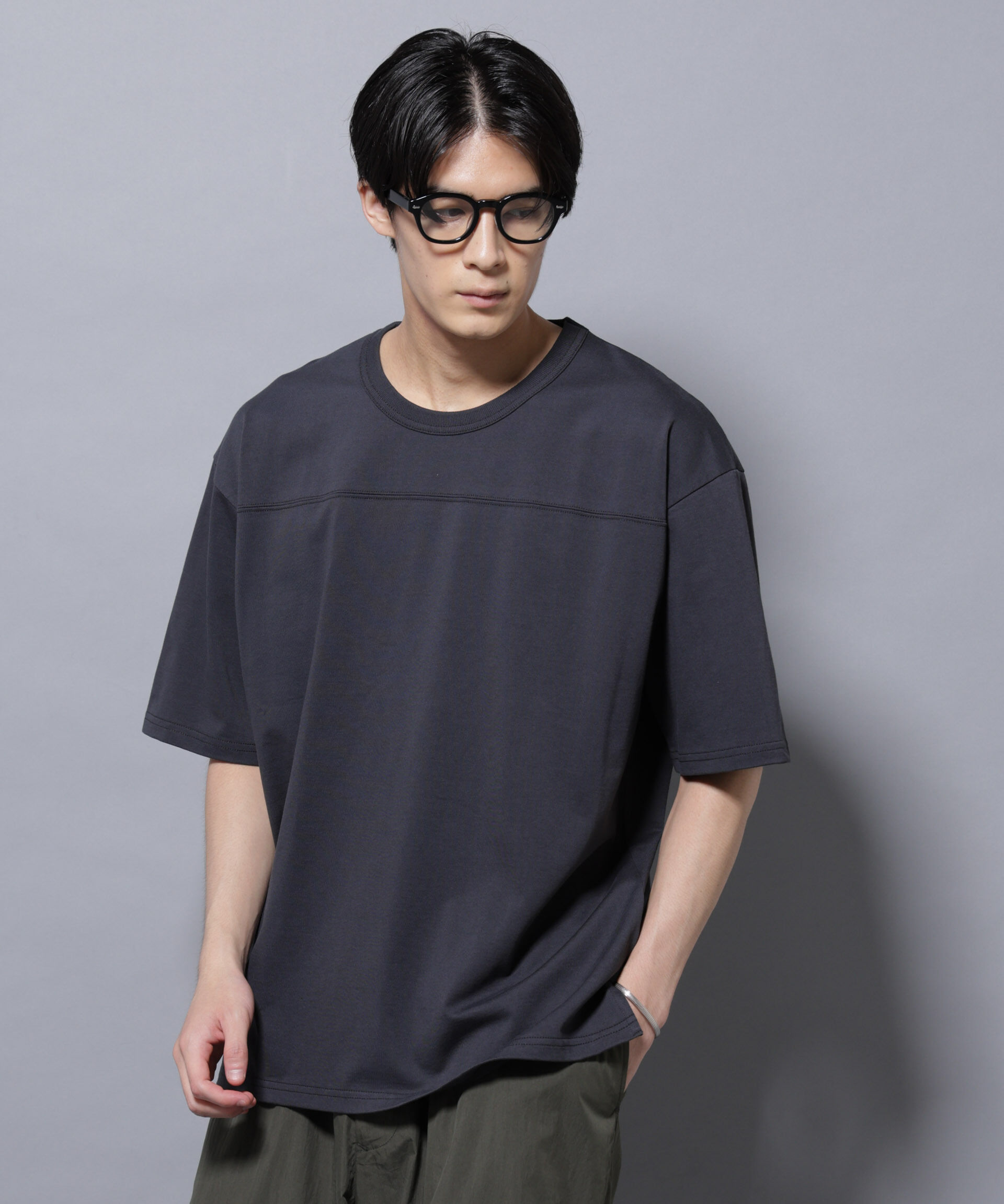 nano･universe「リラックスフットボールＴシャツ 半袖」|Tシャツ・カットソー|スミクロ1