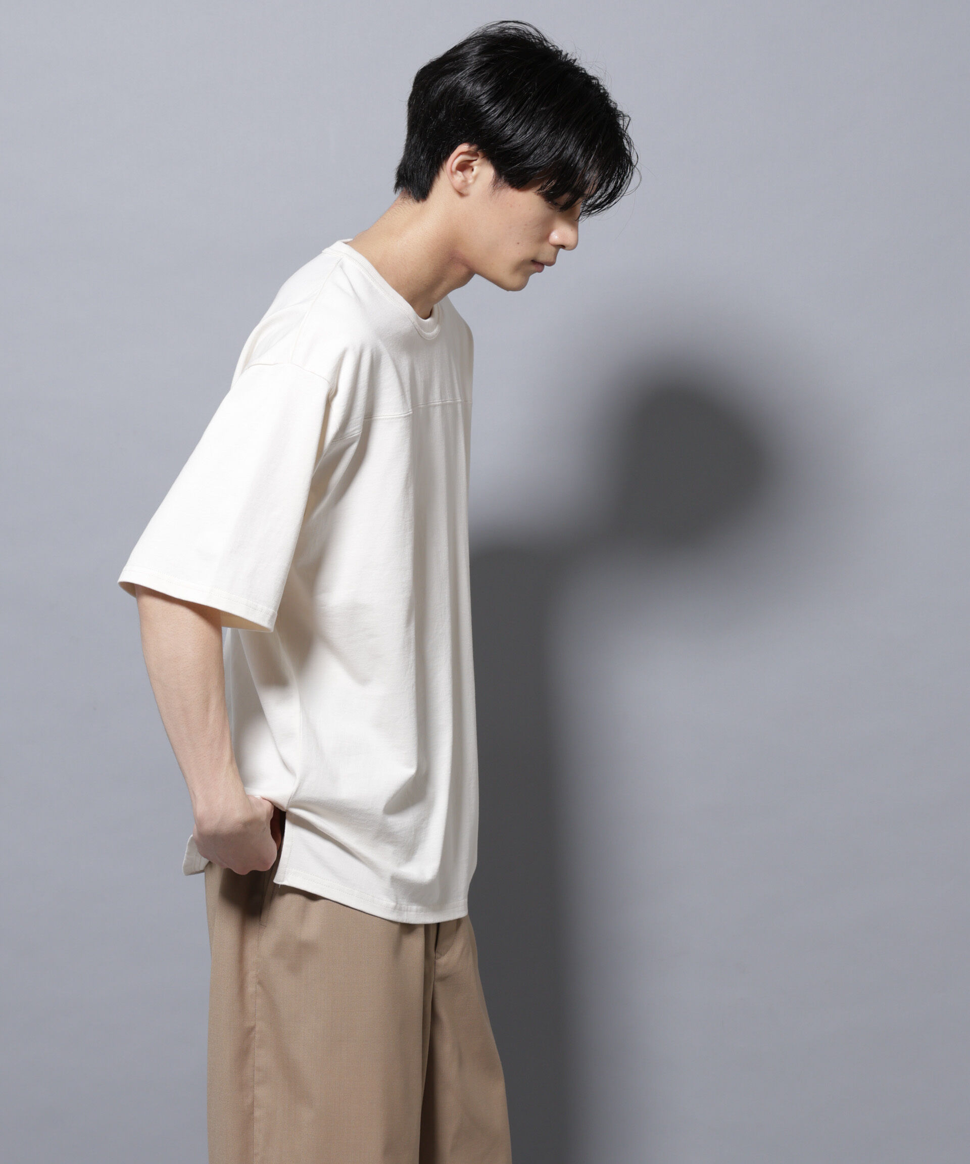 nano･universe「リラックスフットボールＴシャツ 半袖」|Tシャツ・カットソー|