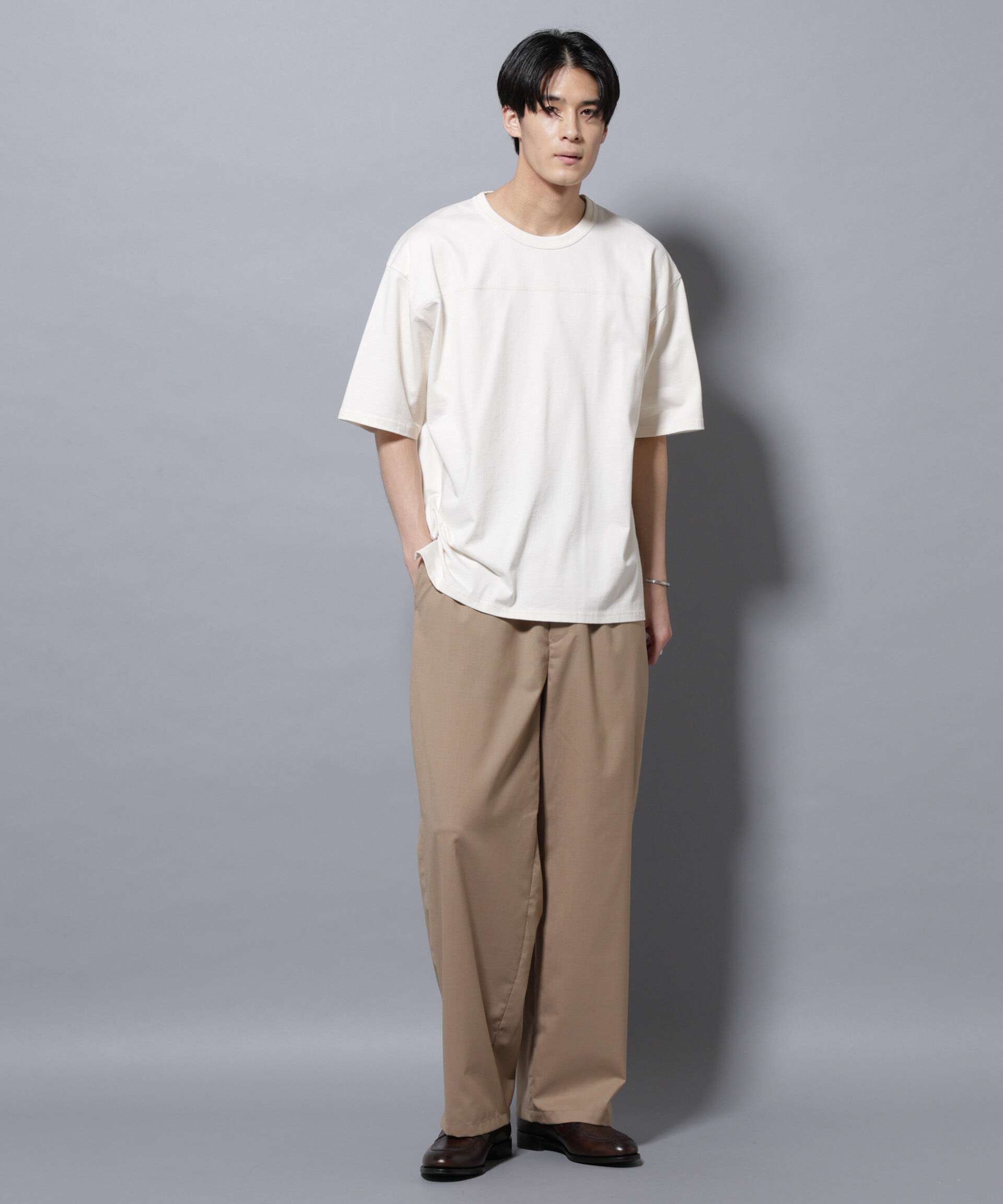 nano･universe「リラックスフットボールＴシャツ 半袖」|Tシャツ・カットソー|