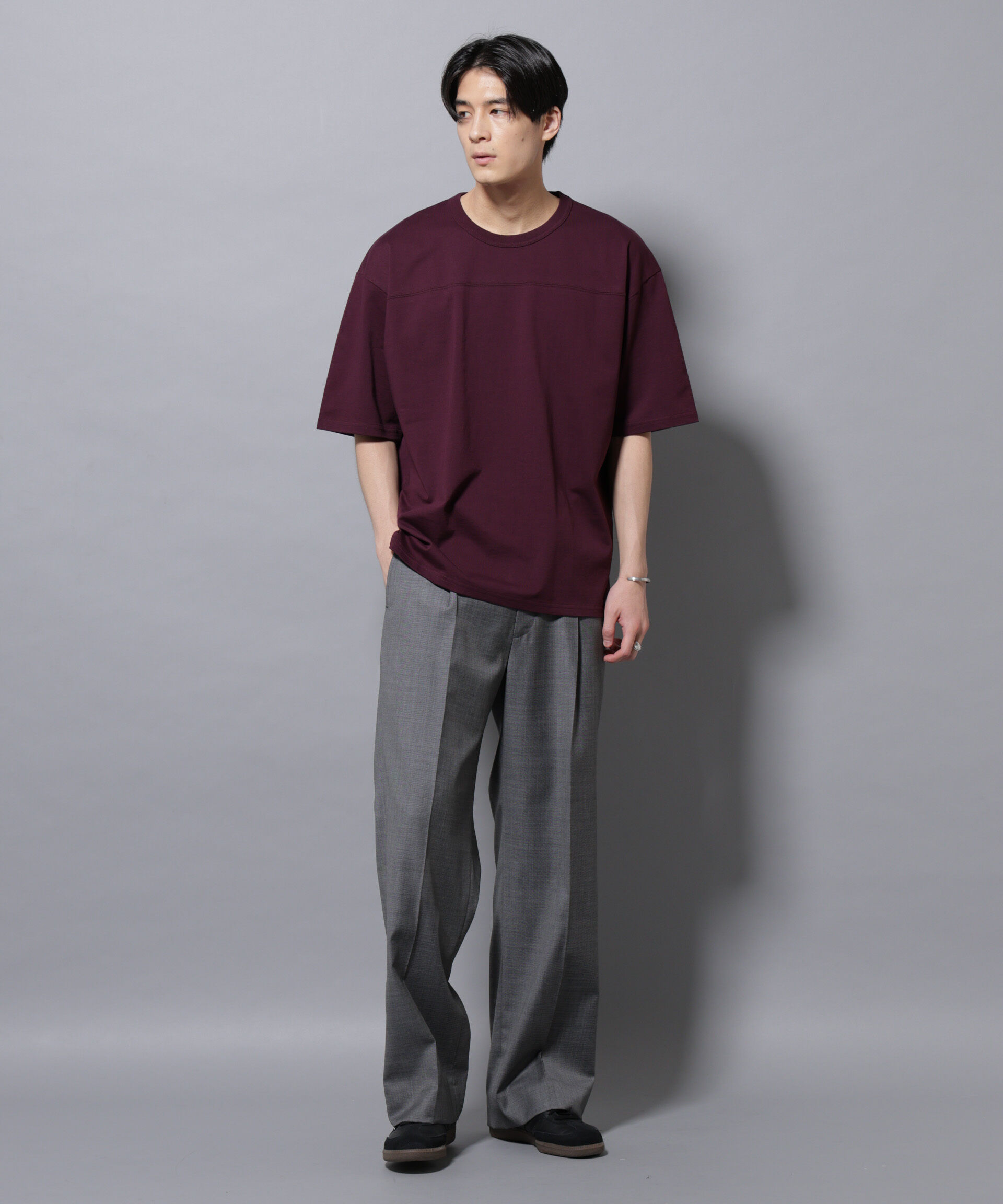 nano･universe「リラックスフットボールＴシャツ 半袖」|Tシャツ・カットソー|