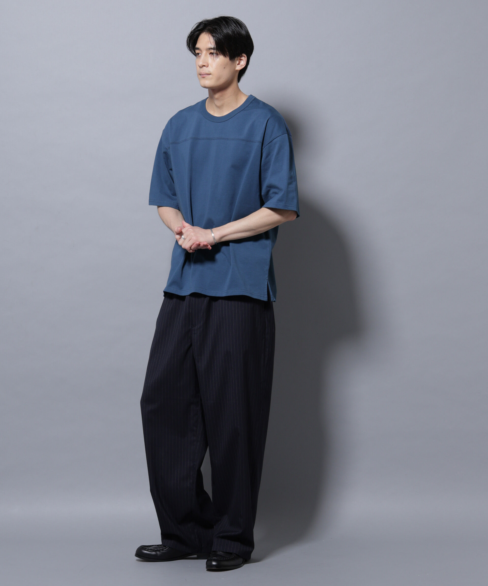 nano･universe「リラックスフットボールＴシャツ 半袖」|Tシャツ・カットソー|