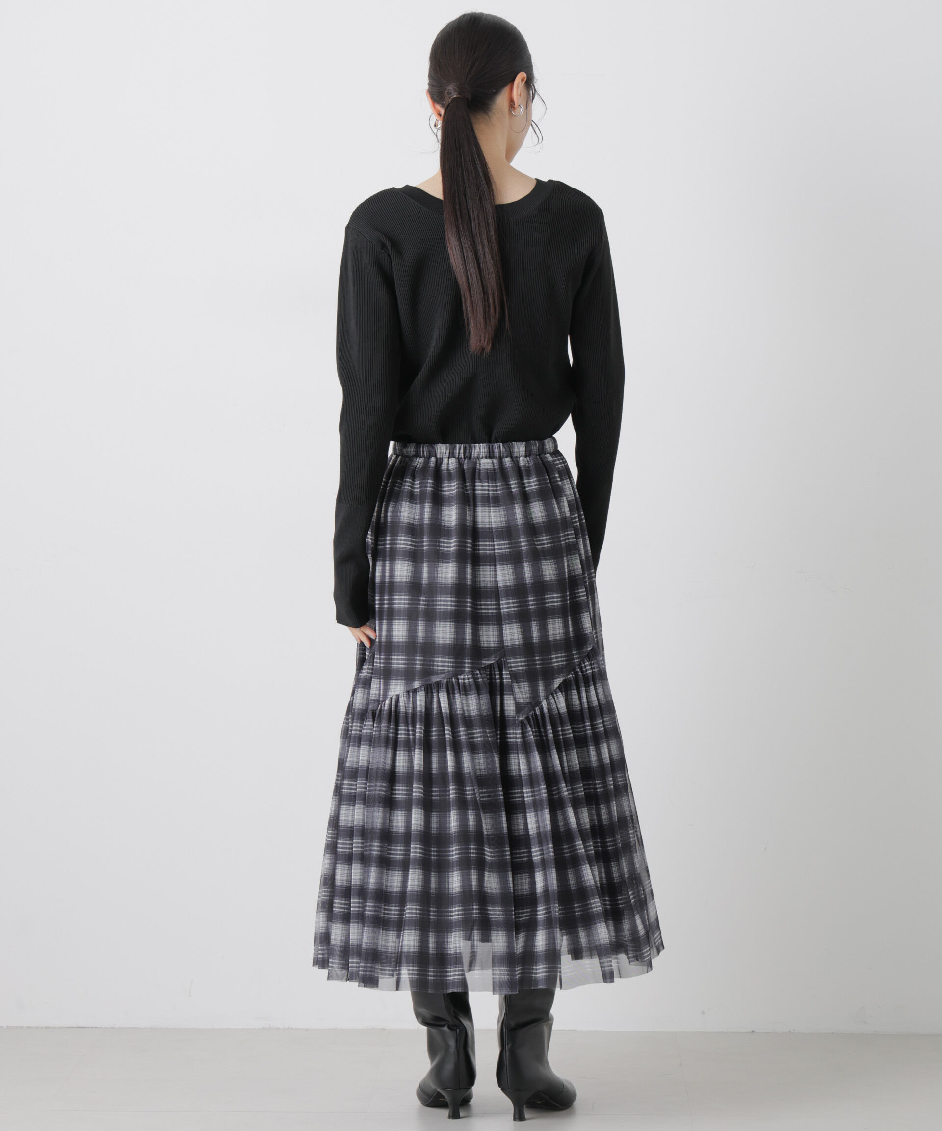 nano･universe「洗濯機洗い可スポンディッシュニット前後2wayトップス」|ニット・セーター|