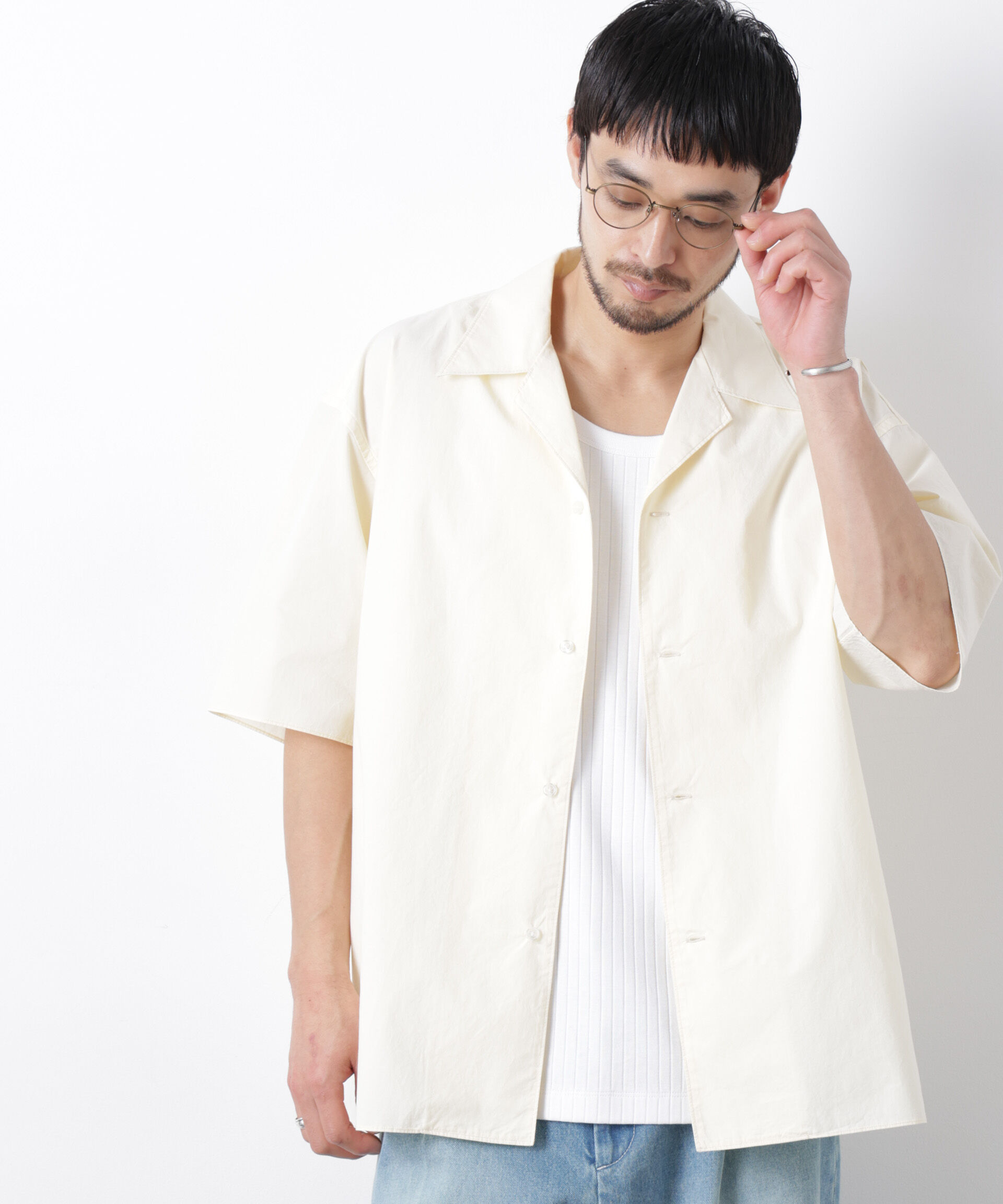 nano･universe「「OtoNANO」 タイプライター ウォッシュシャツ」|シャツ・ブラウス|エクリュ4