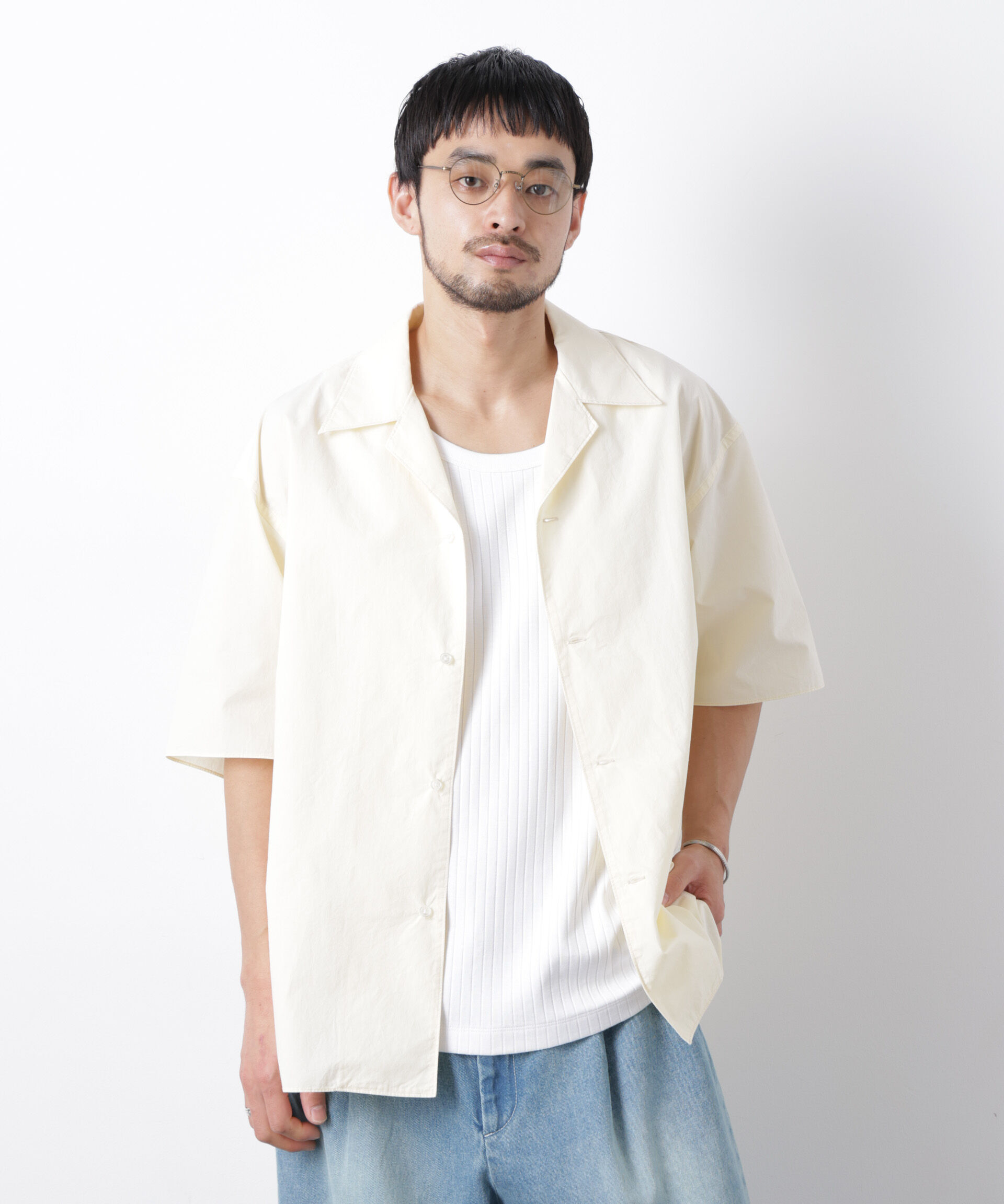 nano･universe「「OtoNANO」 タイプライター ウォッシュシャツ」|シャツ・ブラウス|