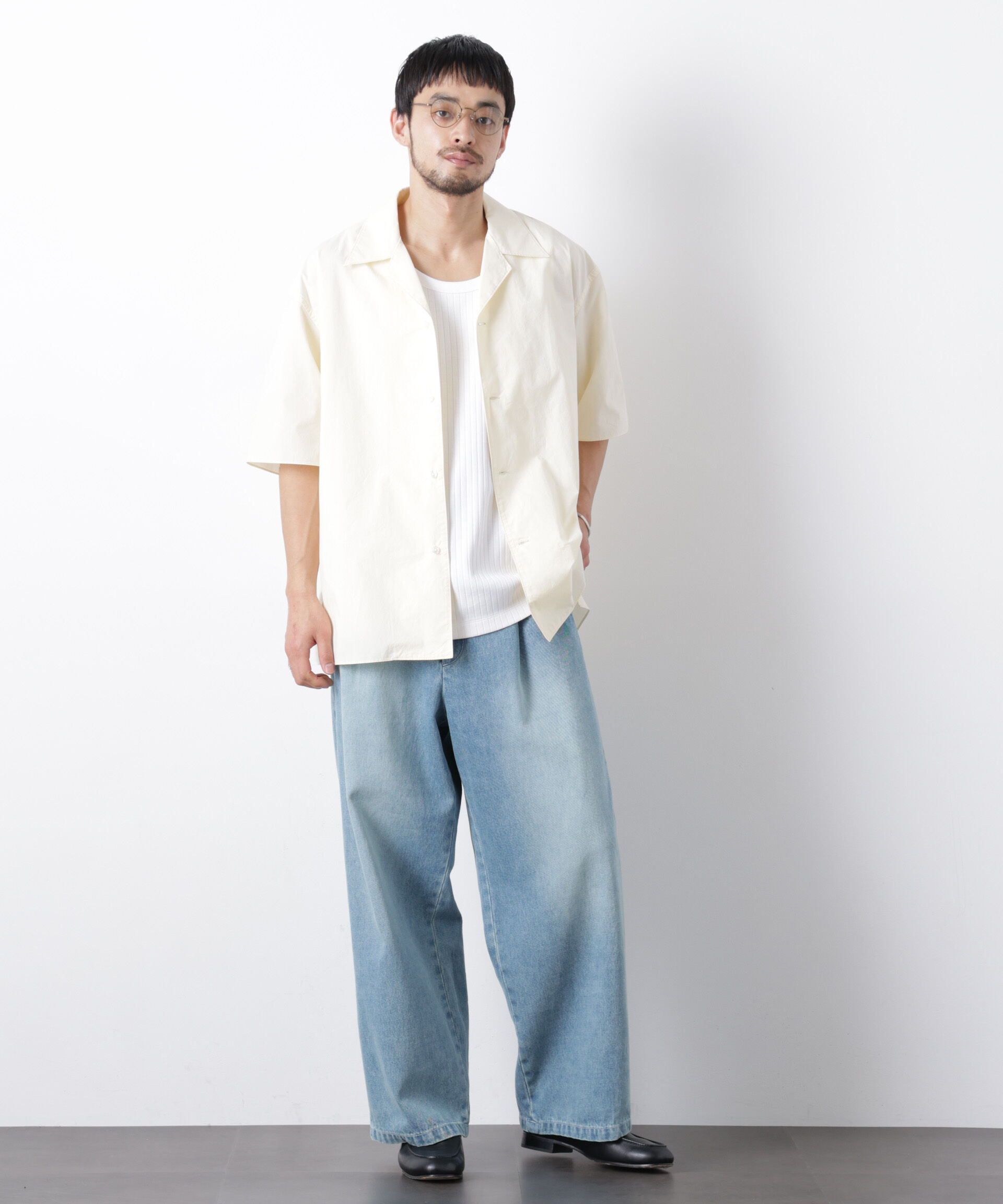 nano･universe「「OtoNANO」 タイプライター ウォッシュシャツ」|シャツ・ブラウス|