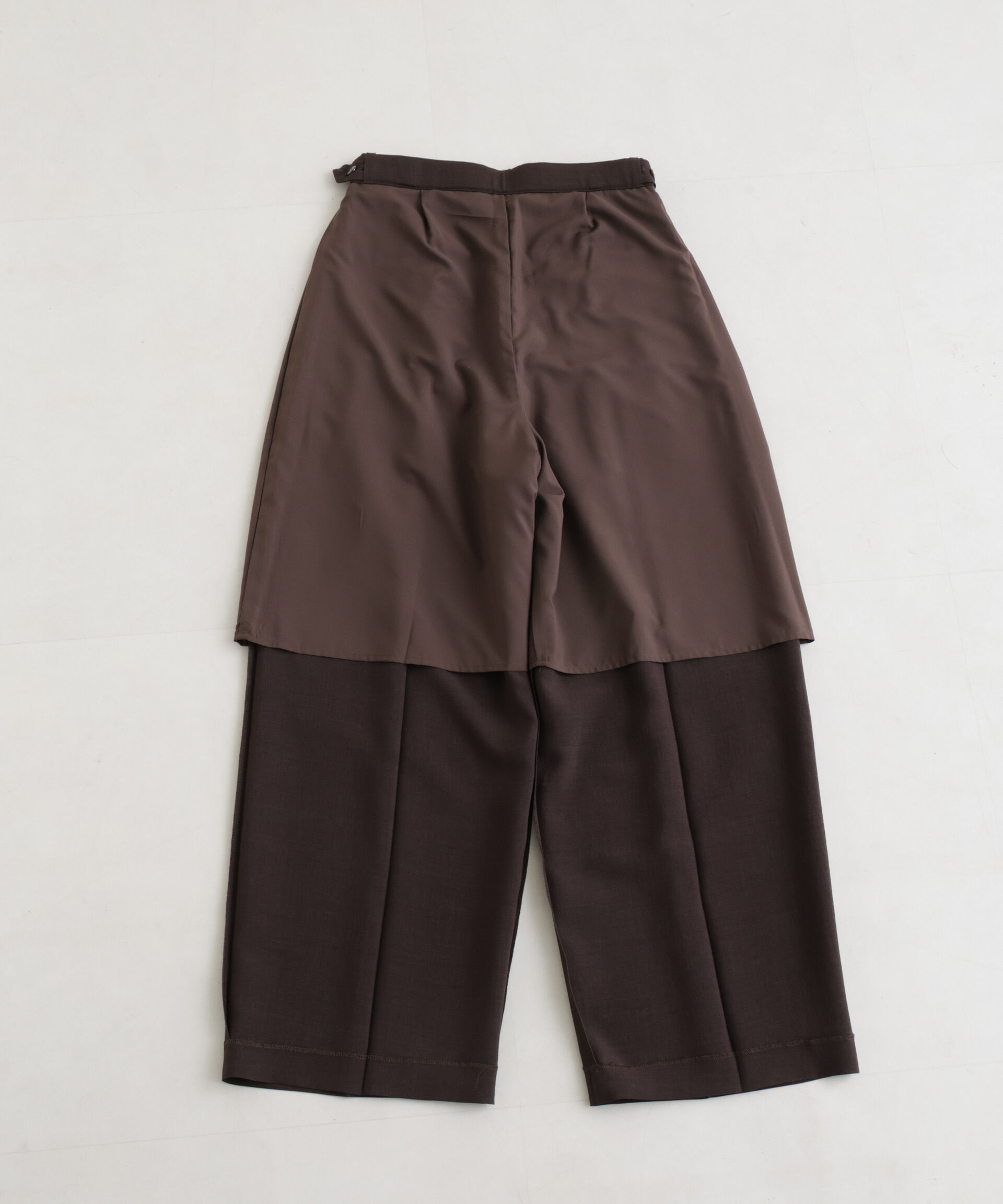 nano･universe「メランジドライ 2タックワイドパンツ(セットアップ可)」|チノ|