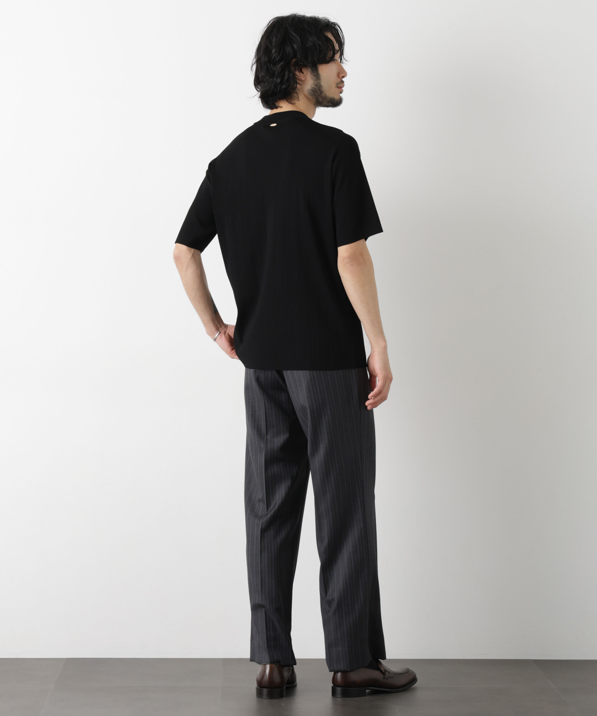 nano･universe「｢ASSEMBLANC｣ 針抜きクルーネックニット」|ニット・セーター|