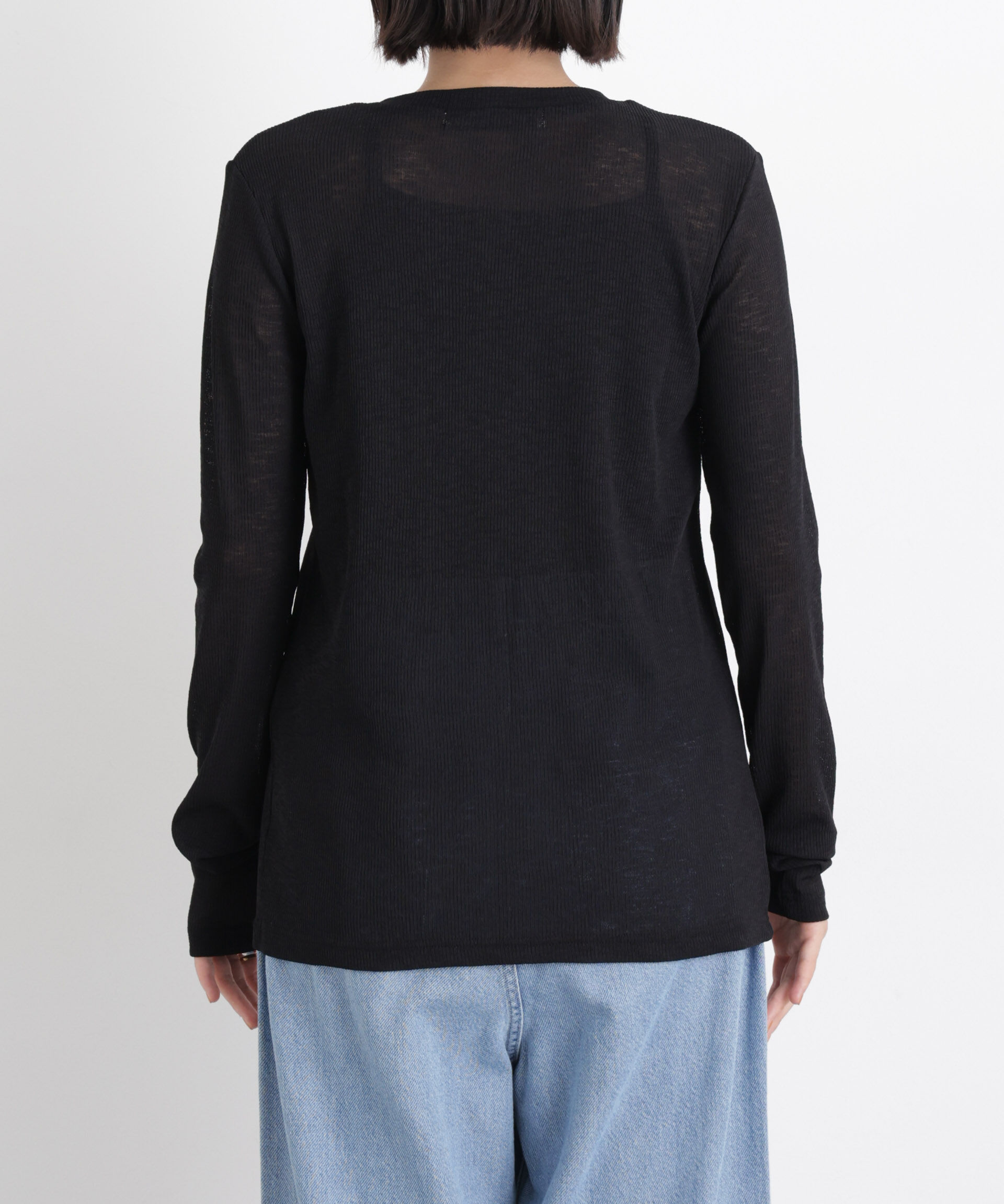 nano･universe「シアーリブカットソー多ボタンデザイントップス」|Tシャツ・カットソー|