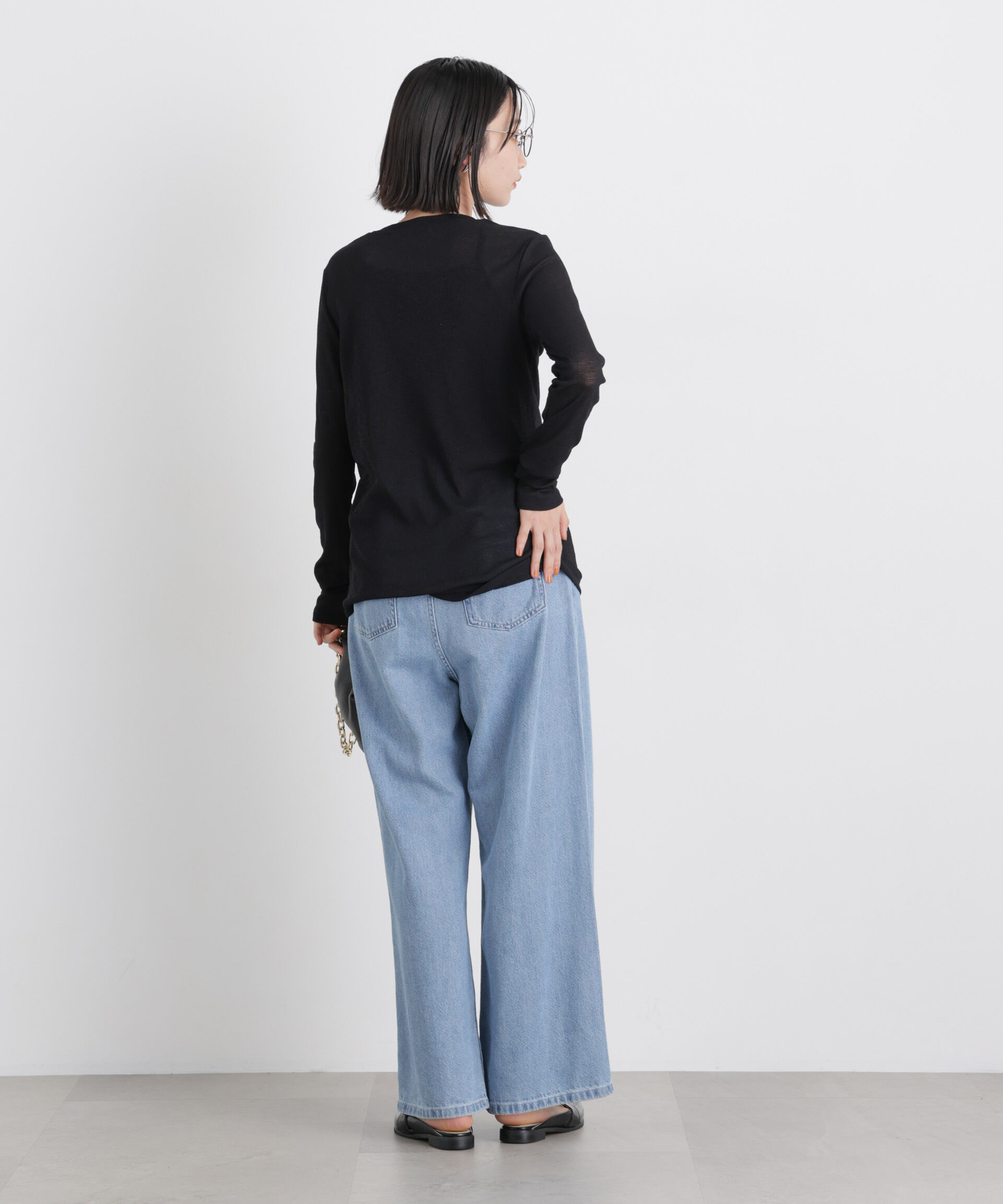 nano･universe「シアーリブカットソー多ボタンデザイントップス」|Tシャツ・カットソー|