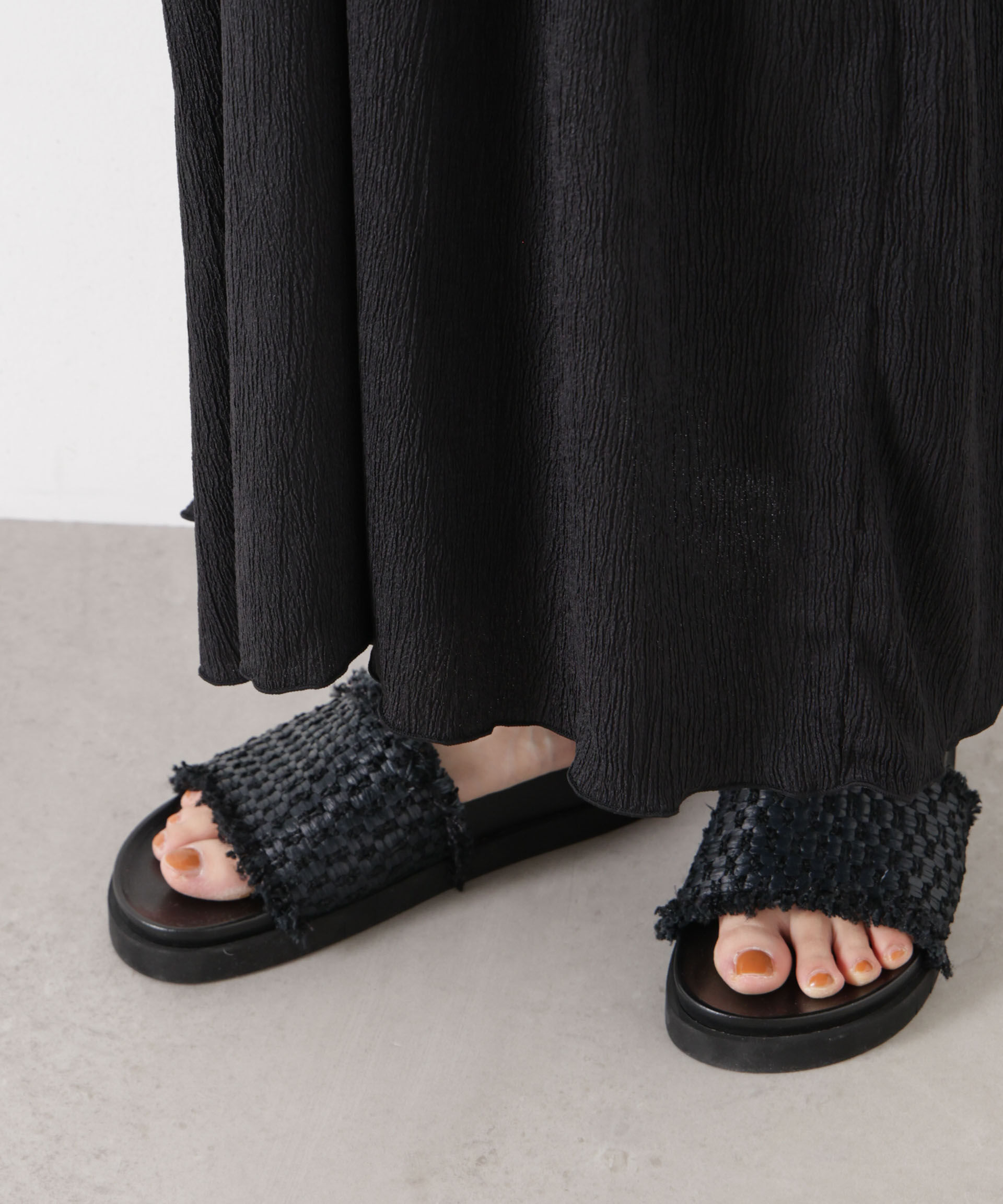 nano･universe「楊柳Vネックシャーリングワンピース」|ワンピース|