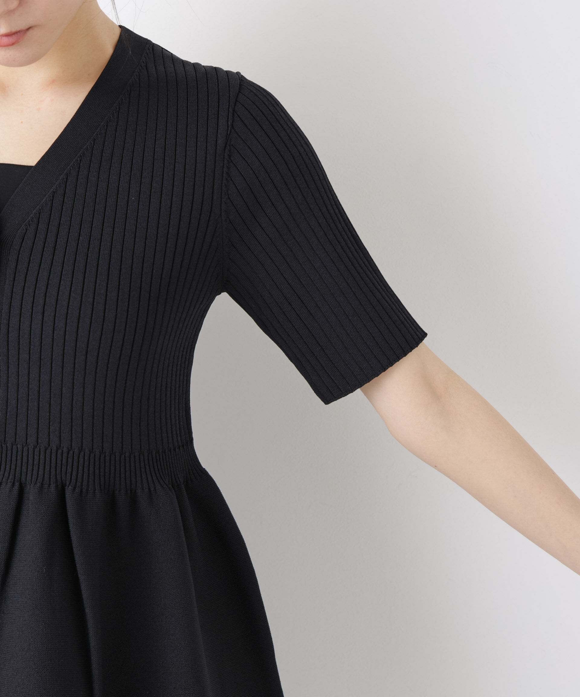 nano･universe「SUMMER VEIL KNIT ペプラムニットカーディガン」|ニット・セーター|