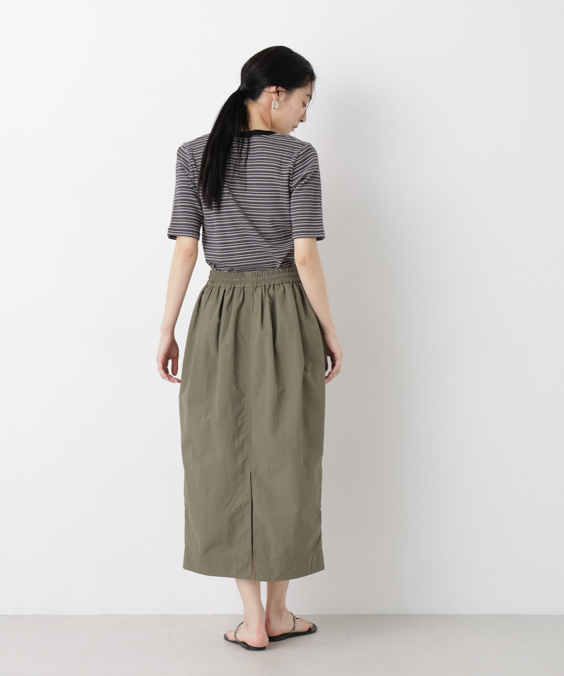 nano･universe「ボーダーテレコヘンリーネックTシャツ」|Tシャツ・カットソー|