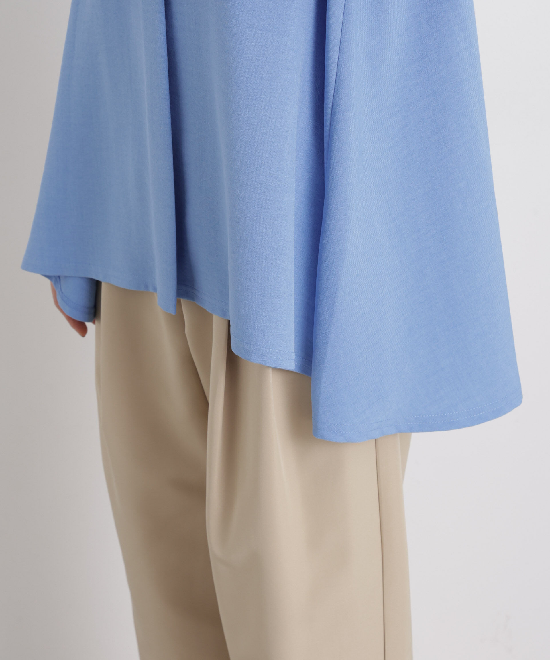 nano･universe「多機能リネンライクケープカラーセットデザインブラウス」|シャツ・ブラウス|