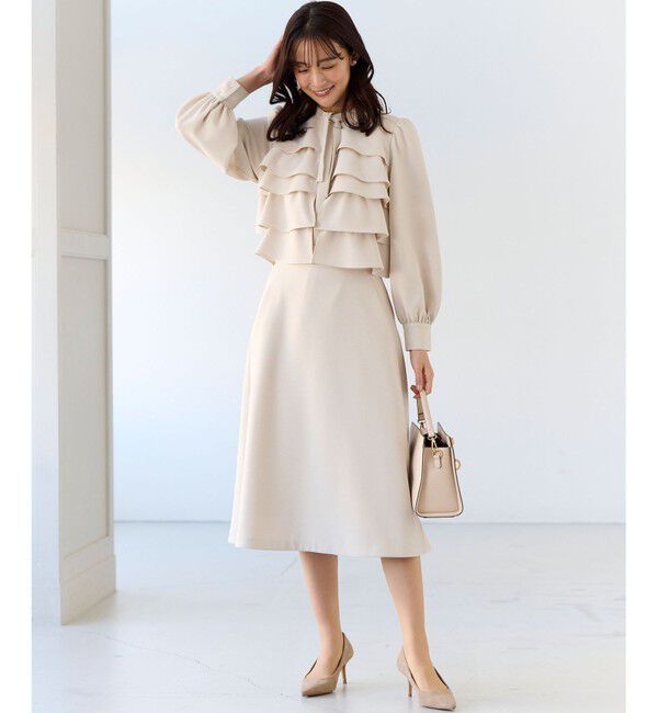 組曲「【KUMIKYOKU NAVY】コンフォータブルドレープ フレアスカート」|スカート|