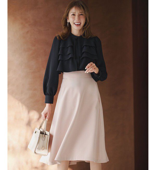 組曲「【KUMIKYOKU NAVY】コンフォータブルドレープ フレアスカート」|スカート|ｼｬﾝﾊﾟﾝ