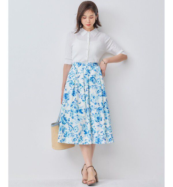 組曲「【WEB限定カラーあり】衿付きシアーニットポロ」|ニット・セーター|