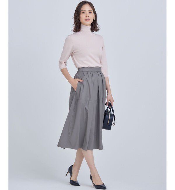 組曲「レザーライクライト タックギャザースカート」|スカート|