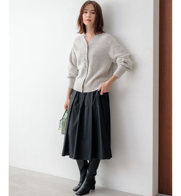 組曲「レザーライクライト タックギャザースカート」|スカート|