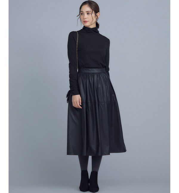 組曲「レザーライクライト タックギャザースカート」|スカート|