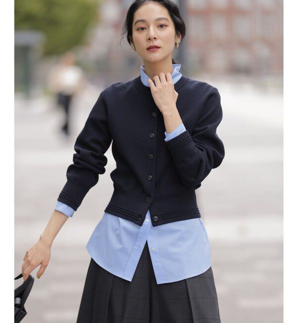 組曲「【加藤ローサさん着用】スムースストレッチジャケット カーディガン」|カーディガン|ネイビー系