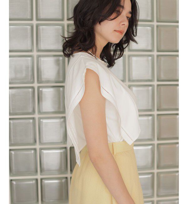 組曲「プレーティング天竺 フレアスリーブカットソー」|Tシャツ・カットソー|