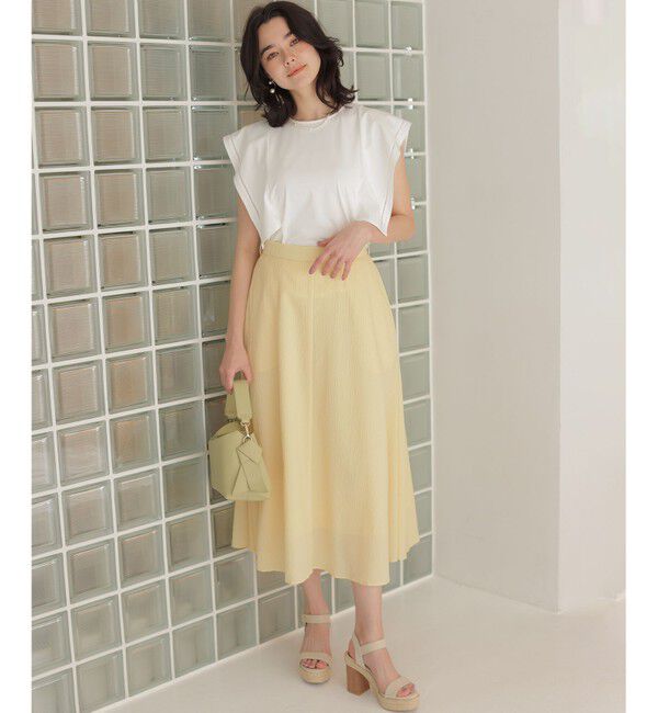 組曲「プレーティング天竺 フレアスリーブカットソー」|Tシャツ・カットソー|