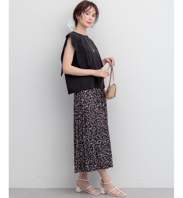 組曲「プレーティング天竺 フレアスリーブカットソー」|Tシャツ・カットソー|