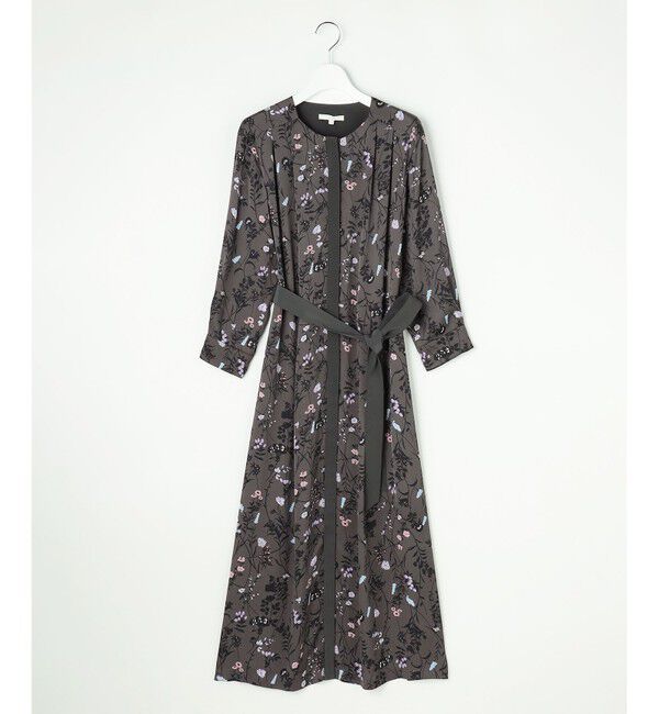 自由区「【WEB&一部店舗限定・新色追加・定番人気・着用動画あり】ハーバルフロープリント8分袖 ワンピース」|ワンピース|