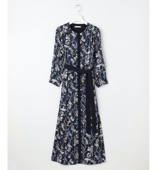 自由区「【WEB&一部店舗限定・新色追加・定番人気・着用動画あり】ハーバルフロープリント8分袖 ワンピース」|ワンピース|