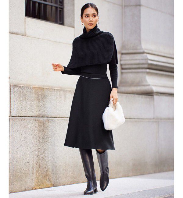 自由区「【WEB限定・マルチウェイ・洗える】ヘリンボーン柄リバーシブルニット セットアップ」|スーツ|